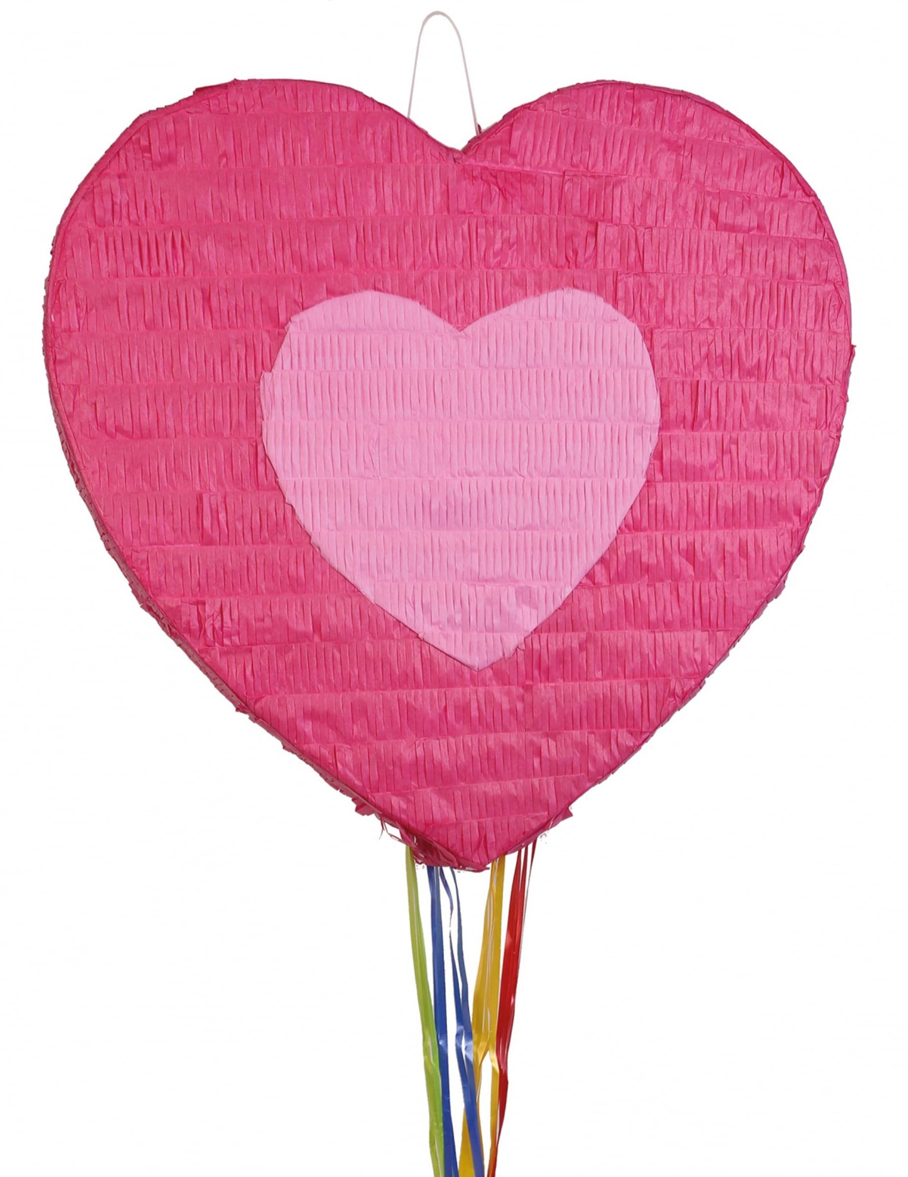 Riethmüller Herz-Piñata in Rosa - 56 x 50 cm zum Aufhängen