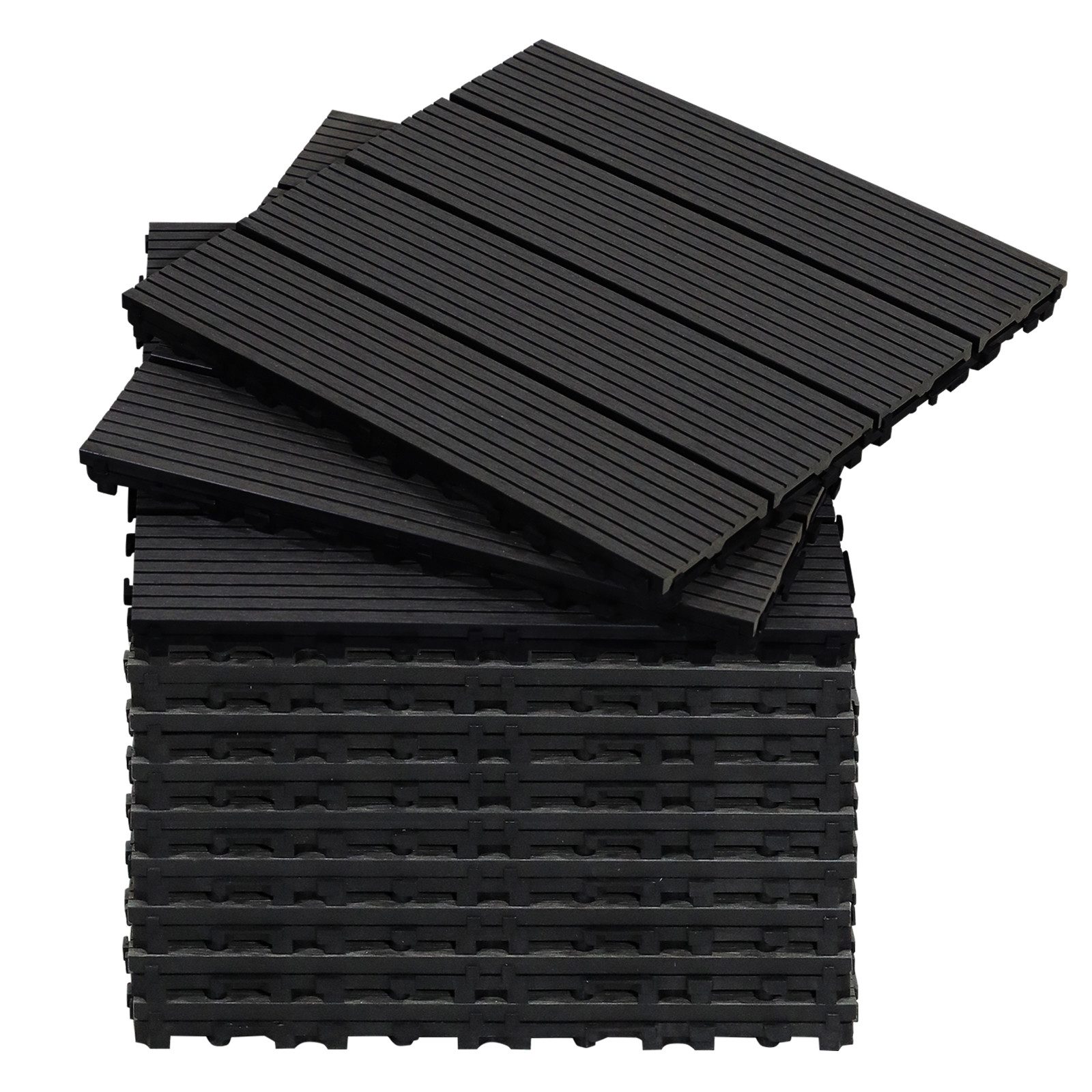 CCLIFE Terrassendielen CCLIFE WPC Terrassendielen, Balkon Boden, 30x30 cm, (11-St)