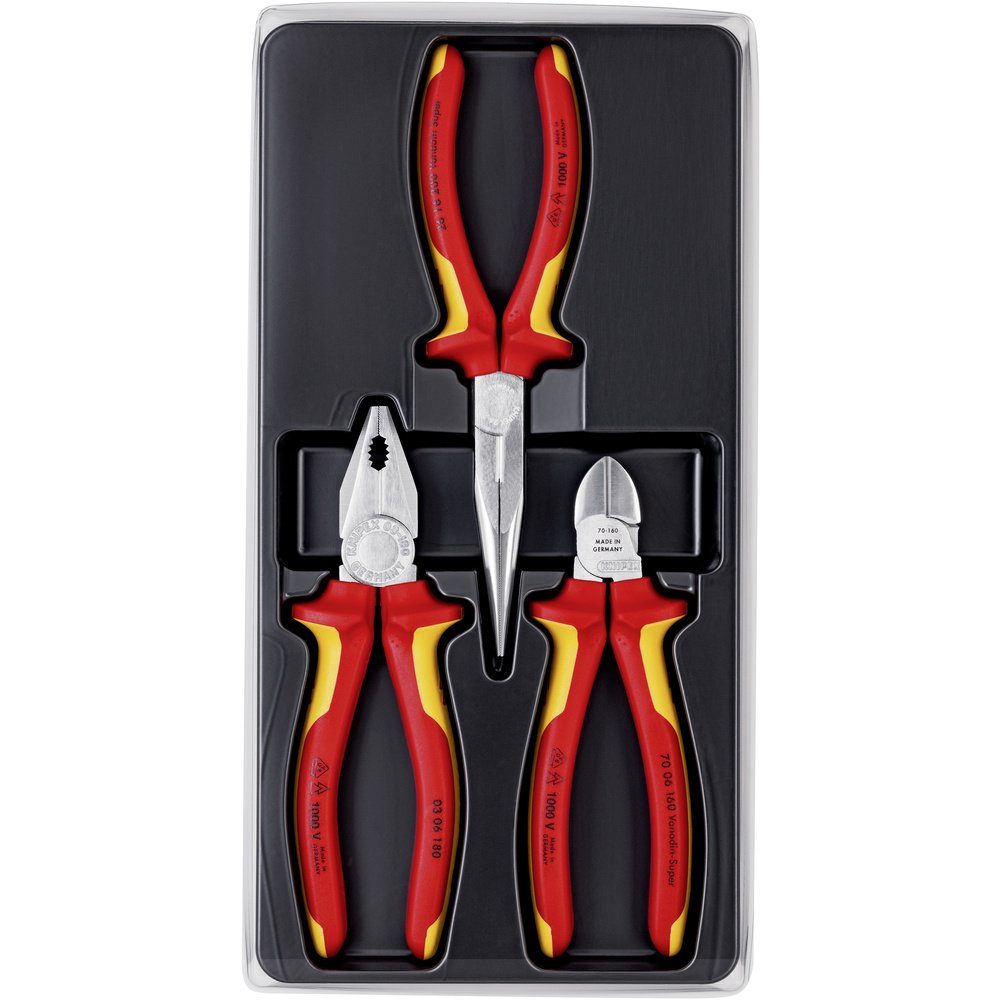 Knipex Zangenset Knipex 00 20 12 VDE Zangen-Set 3teilig