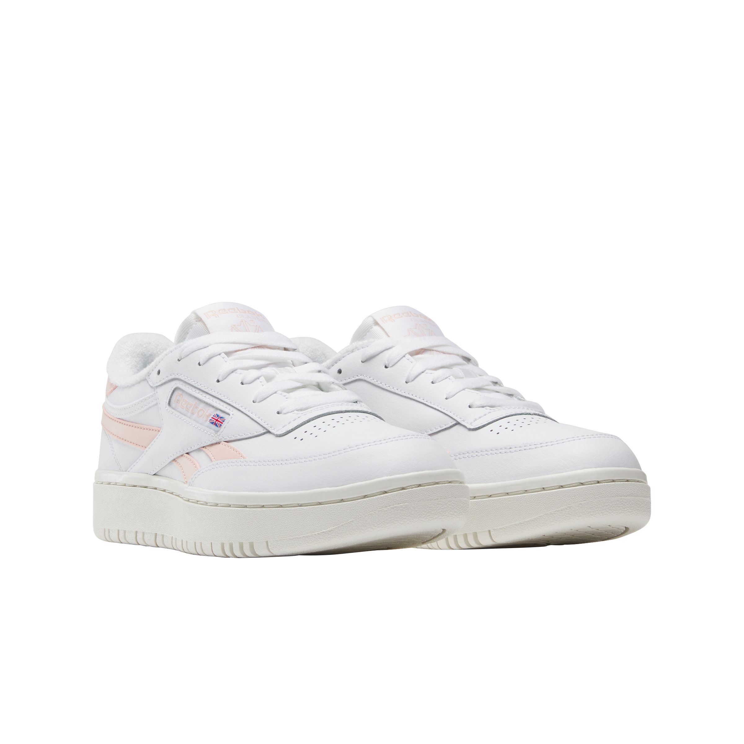 DOUBLE C weiß-rosa Plateausneaker Reebok Classic CLUB