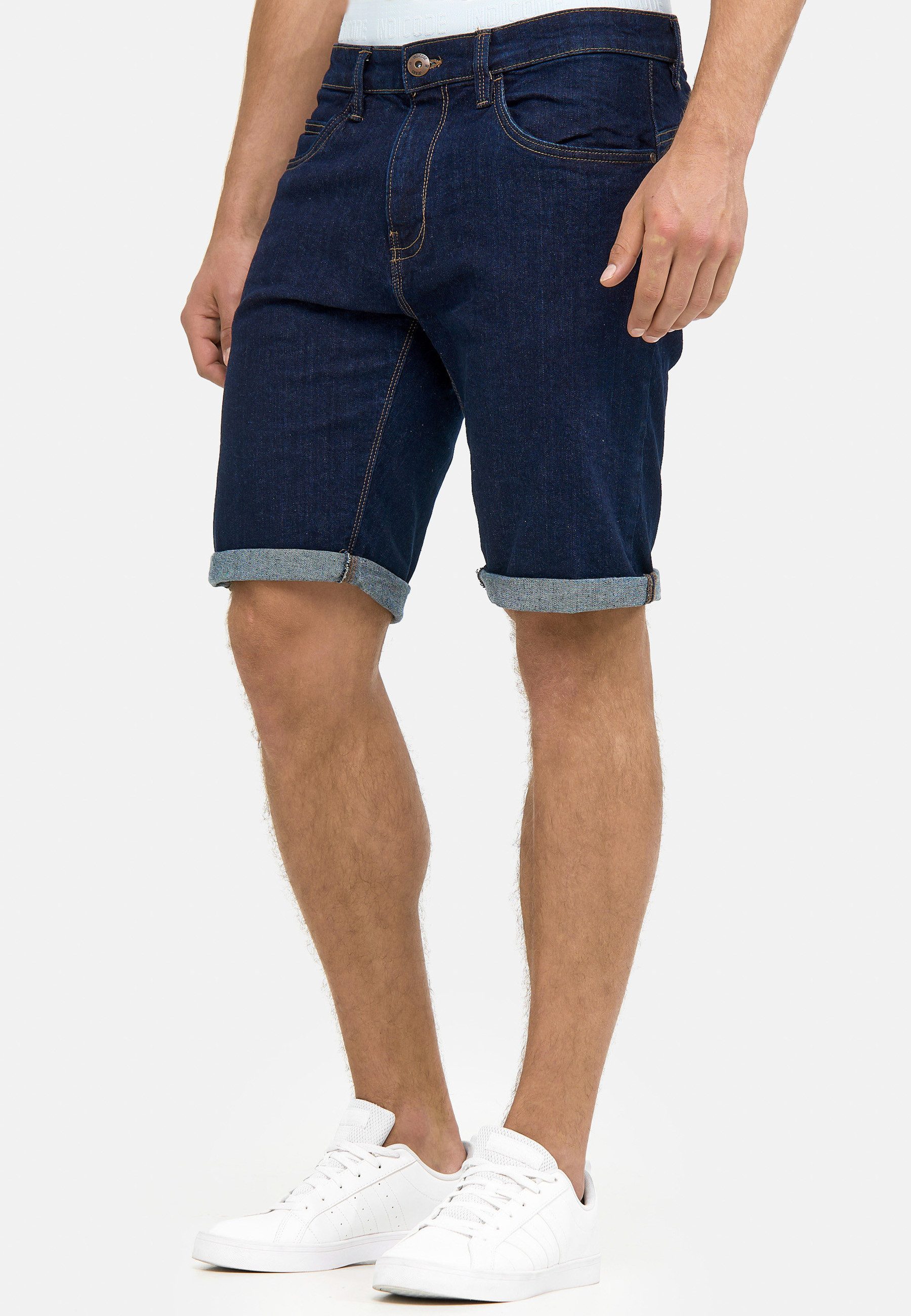 INDICODE Jeansshorts Herren Caden Jeans Shorts Herrenshorts mit 5 Taschen, Denimstyle – Bild 3 von 5