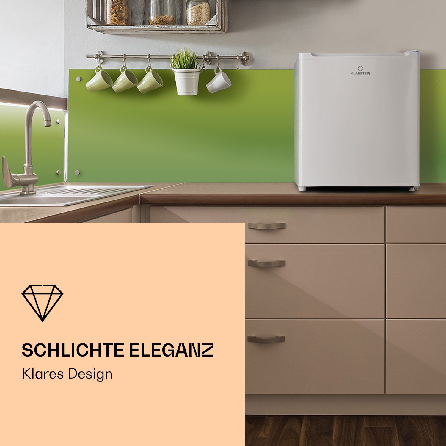 Klarstein Gefrierschrank Garfield Eco, 52 cm hoch, 44 cm breit, Tiefkühlschrank freistehend Gefriertruhe Gefrierschrank groß Kühltruhe