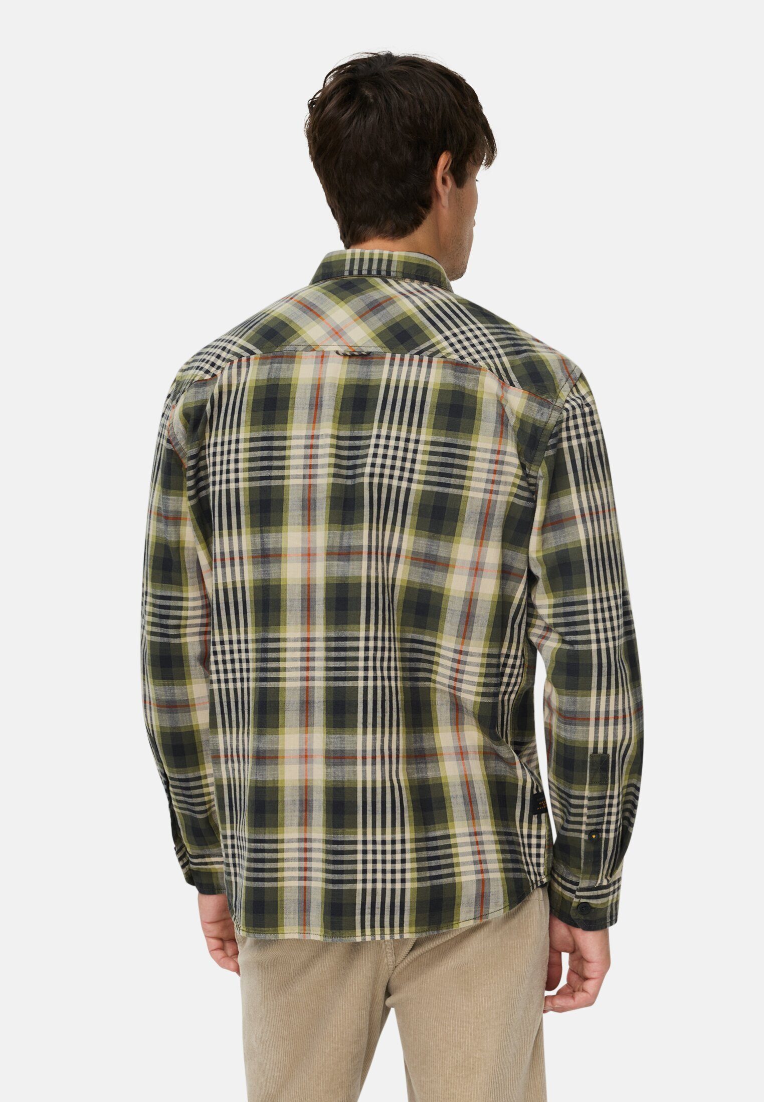 camel active Langarmhemd mit Kentkragen und Brusttaschen Langarm Button-Down
