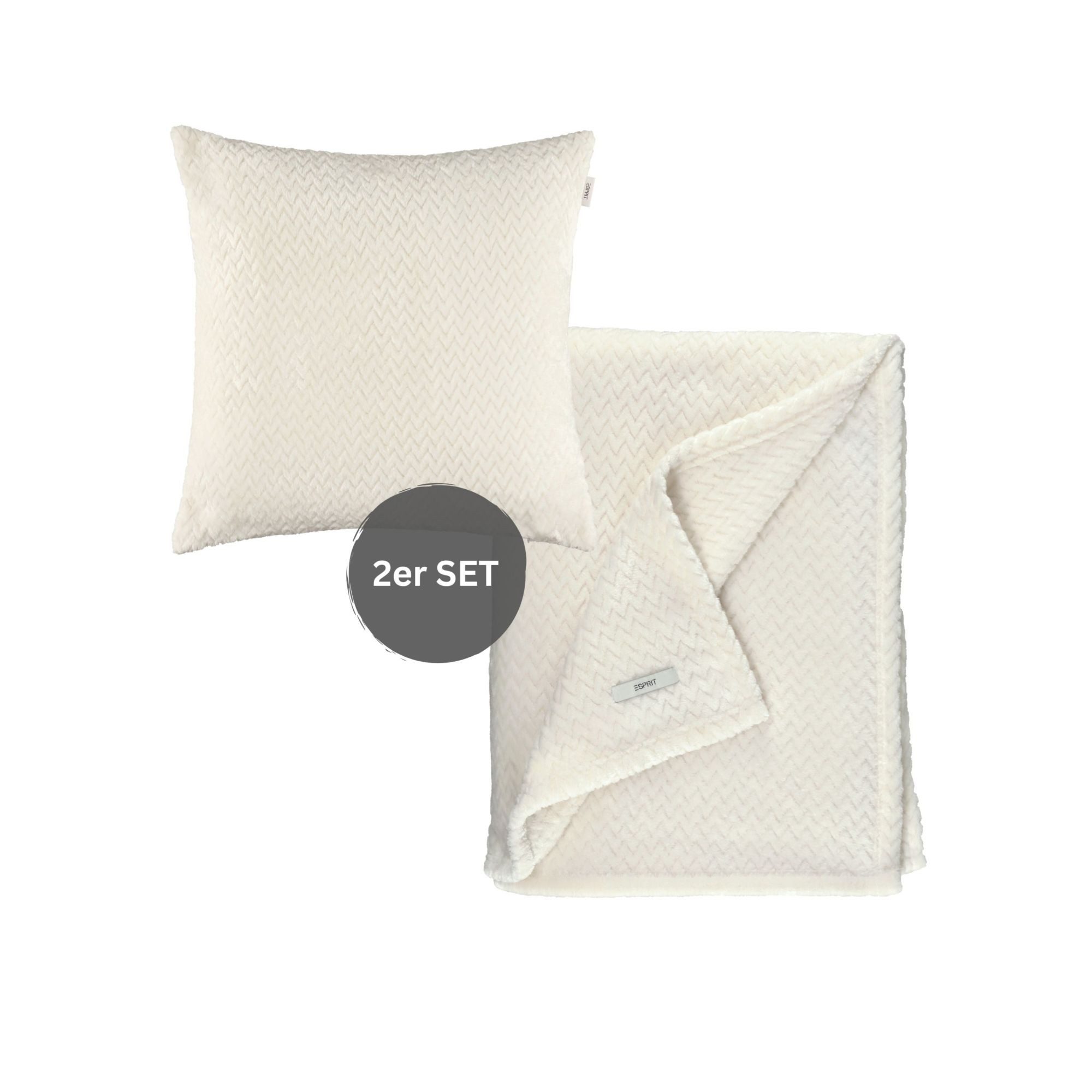 Esprit Tagesdecke COMFY-2 Wohndecke Set, 140 x 190 cm in Weiß günstig online kaufen