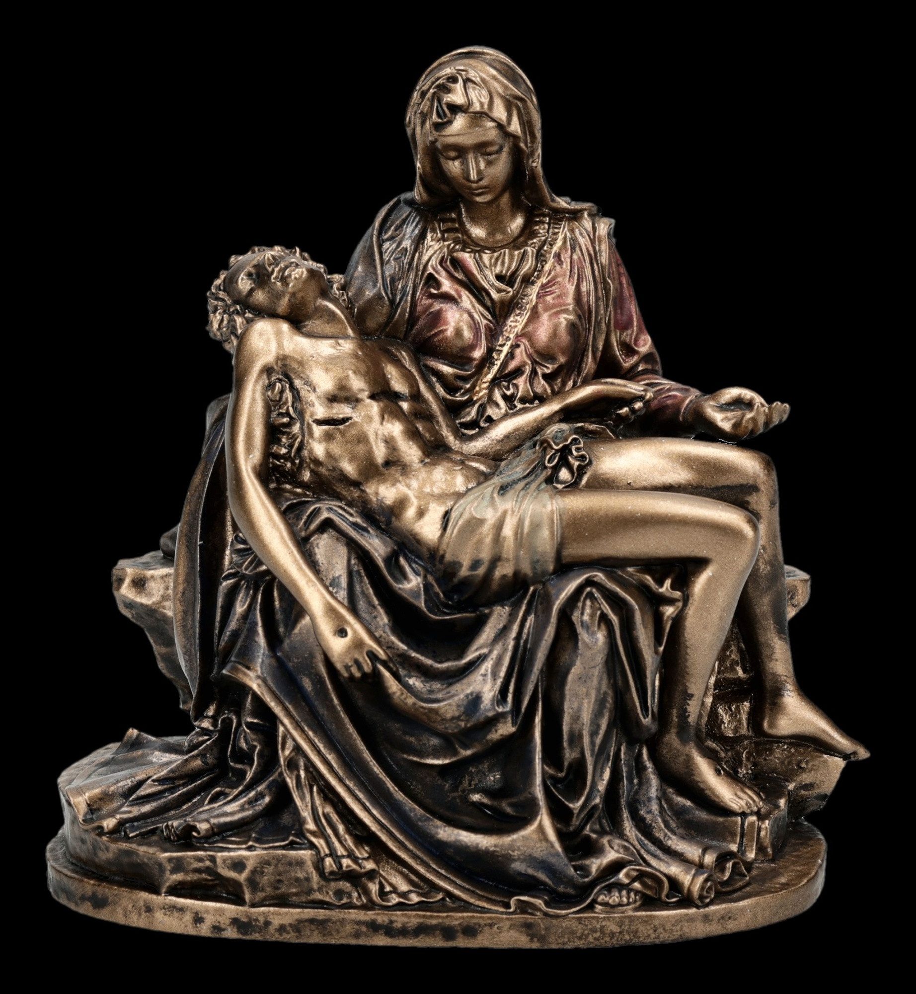 Figuren Shop GmbH Dekofigur Pietà Statue – Veronese Studio Collection Figur bronzefarben 7 cm