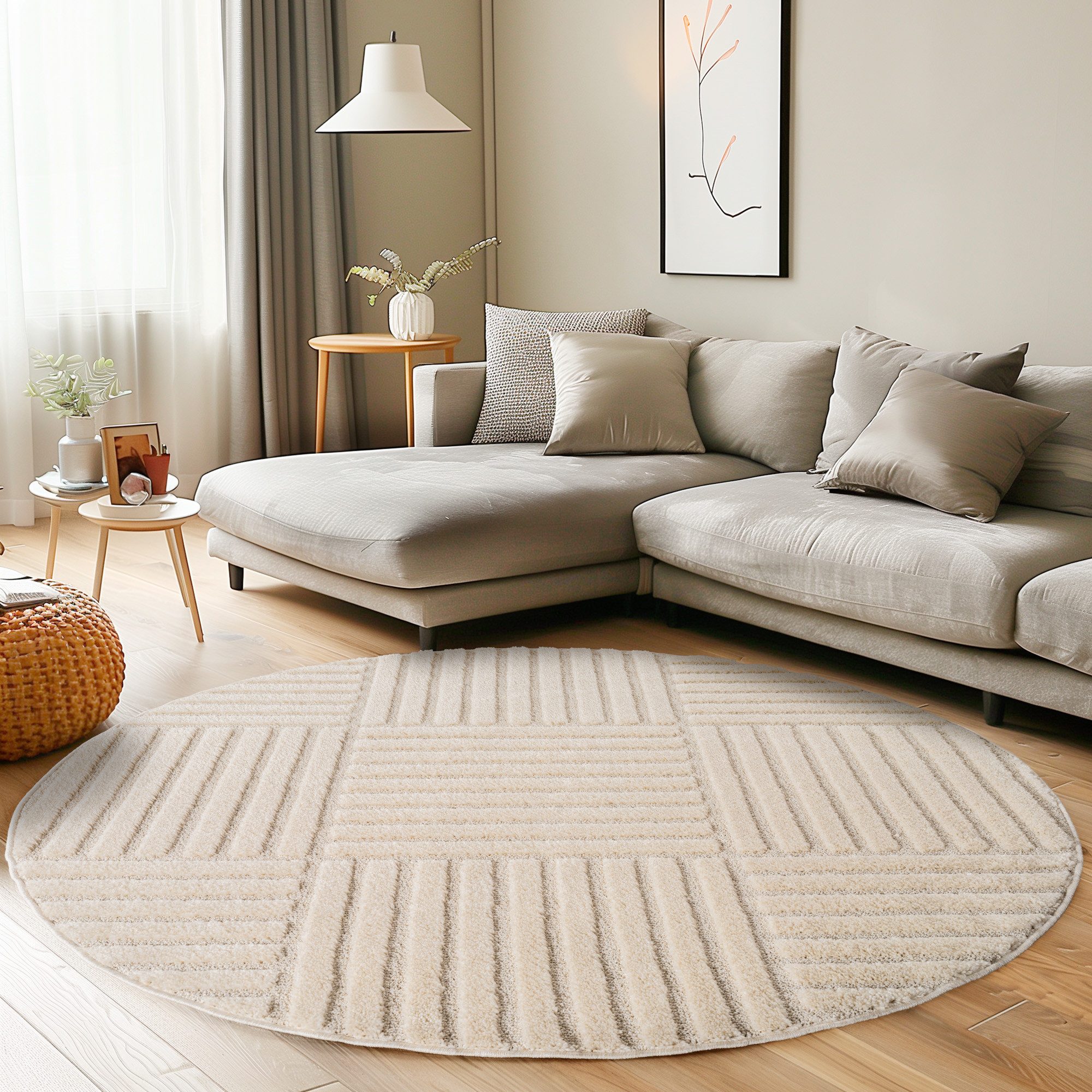 Carpettex Designteppich Boho Design, Rund, Höhe: günstig online kaufen