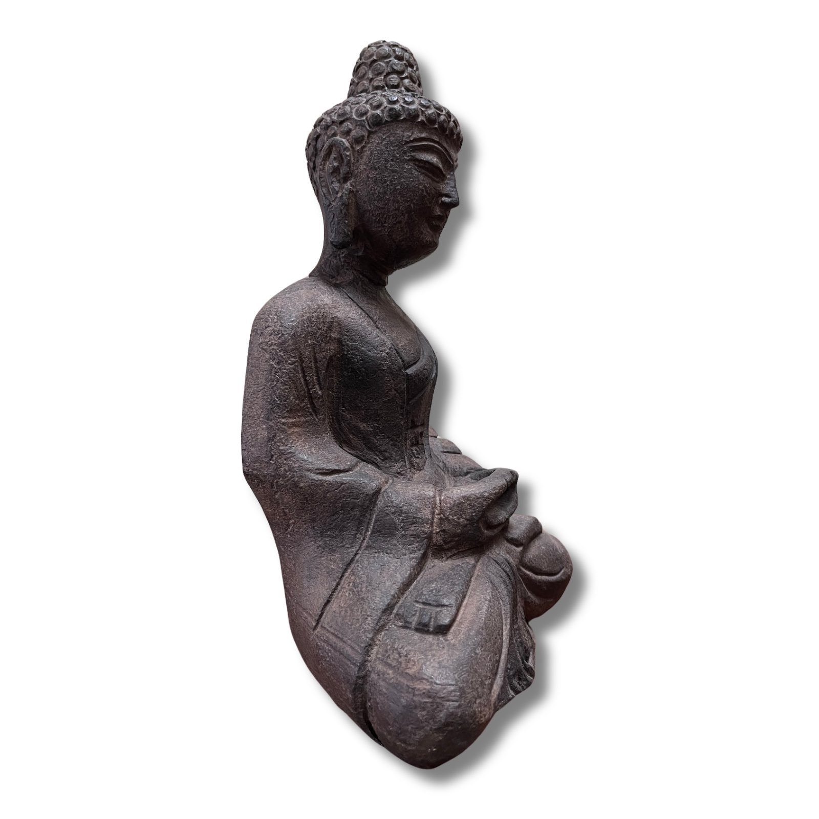 Asien LifeStyle Buddhafigur Garten Figur Buddha Tibet groß Meditation 36cm Naturstein China
