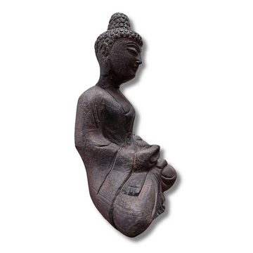 Asien LifeStyle Buddhafigur Garten Buddha Figur Meditation 36cm groß Naturstein Tibet China