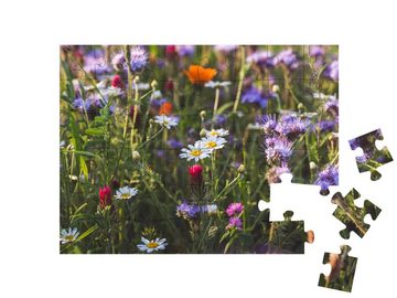 puzzleYOU Puzzle Kräuterwiese mit bunten Phacelia und Ringelblumen, 48 Puzzleteile, puzzleYOU-Kollektionen Blumenwiesen, Blumen & Pflanzen