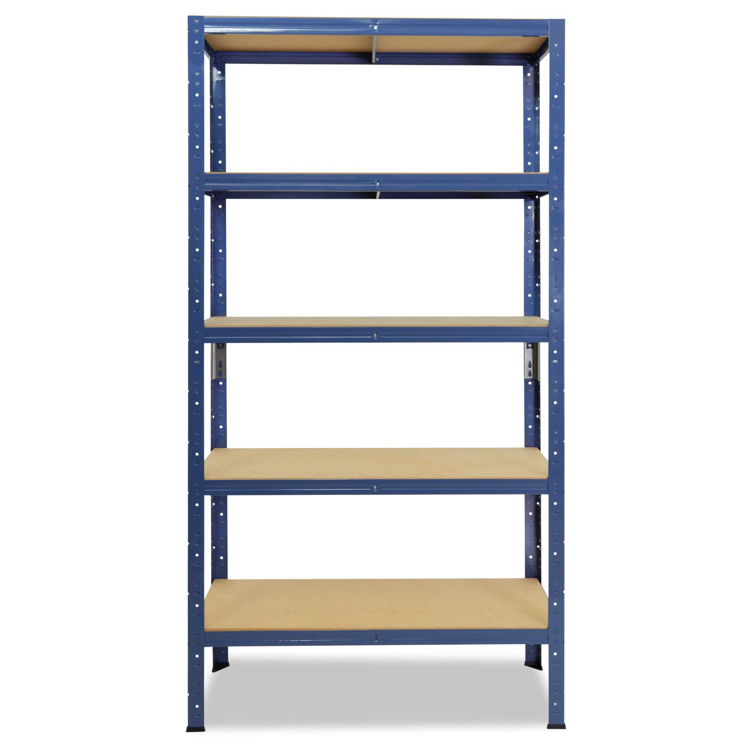 Metallregal shelfplaza Böden, als mit 175kg Tragkraft Metall Lagerregal, 5 blau, HOME, mit 230x120x50cm Schwerlastregal Steckregal Garagenregal, Kellerregal, oder Werkstattregal