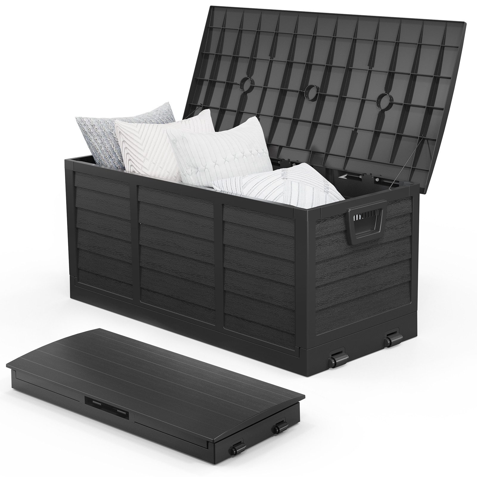 VINGLI Gartenbox Aufbewarungsbox mit/ohne Rädern, Wasserdicht