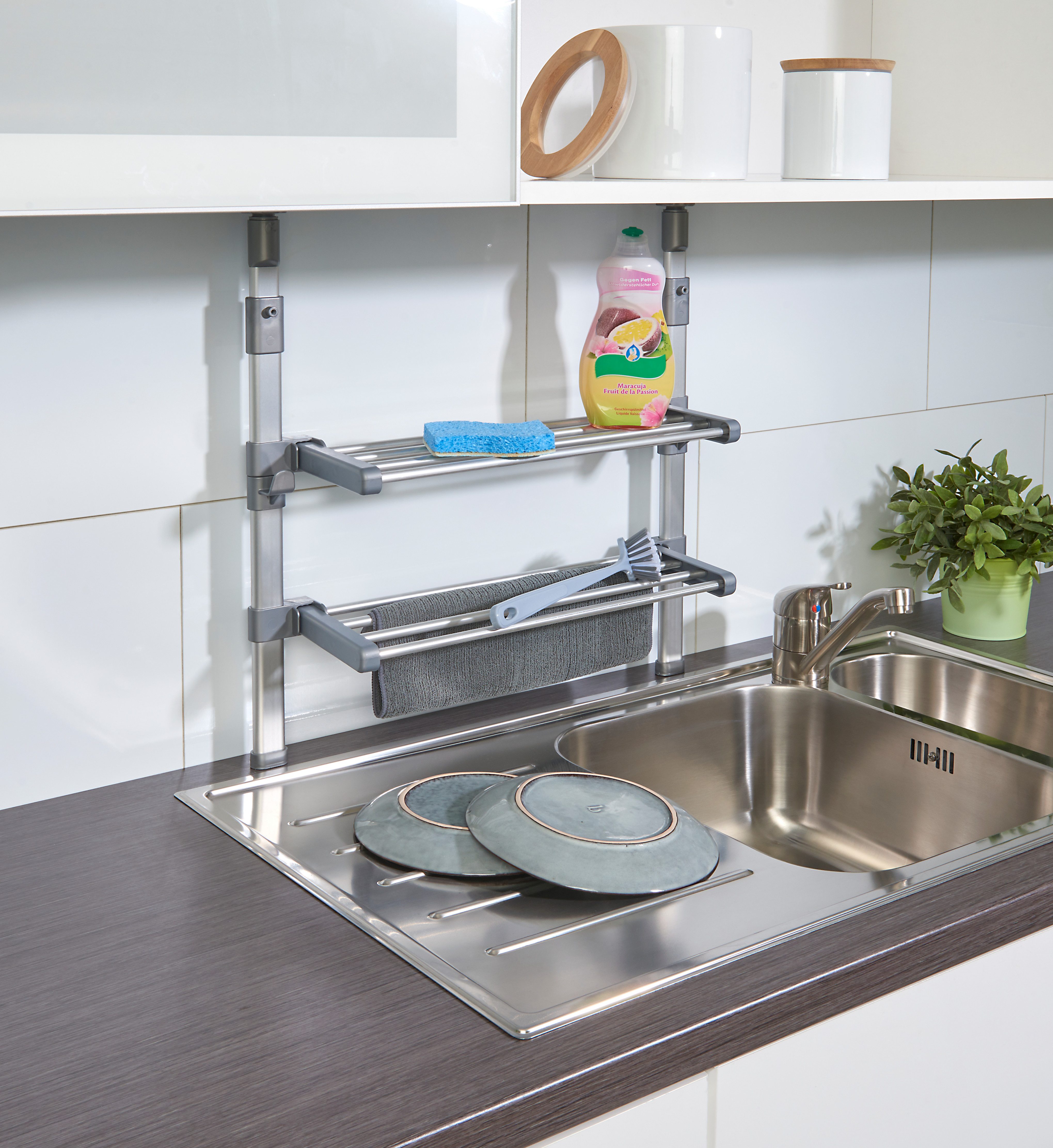 Ruco Teleskopregal, zwischen Oberschrank und Arbeitsplatte klemmen, höhenve günstig online kaufen