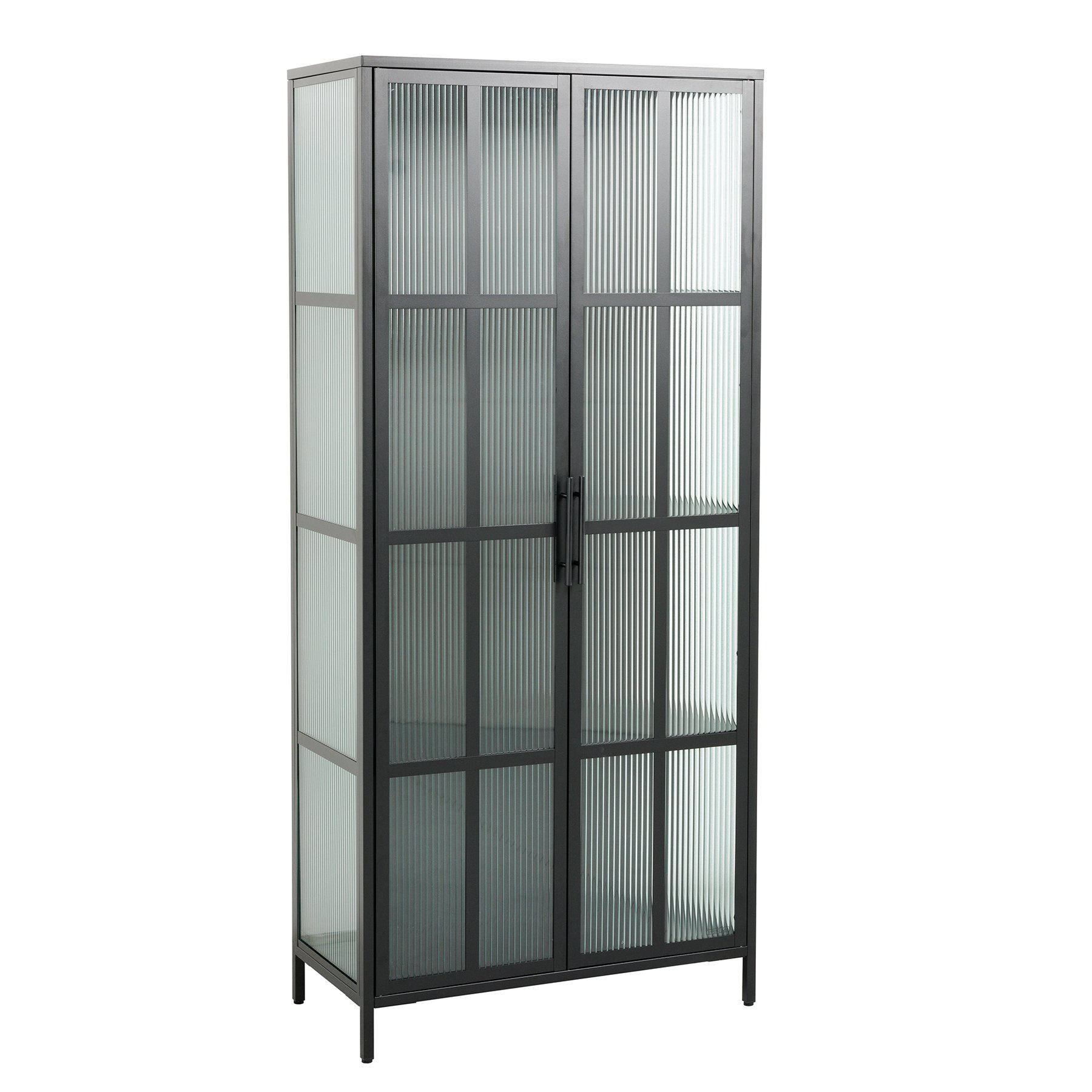 riess-ambiente Vitrine DURA STEEL 180cm schwarz günstig online kaufen