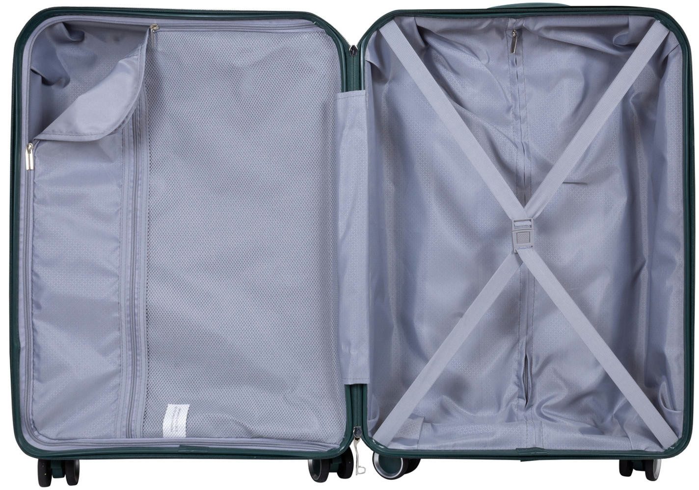 Warenhandel König Hartschalen-Trolley Helmersen, 4 Rollen, farbig einheitliche Griffe, Rollen und Reißverschlüsse