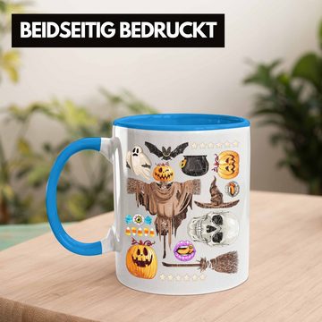 Trendation Tasse Halloween Tasse Kürbis Dekoration Becher Geister Fledermaus Totenkopf
