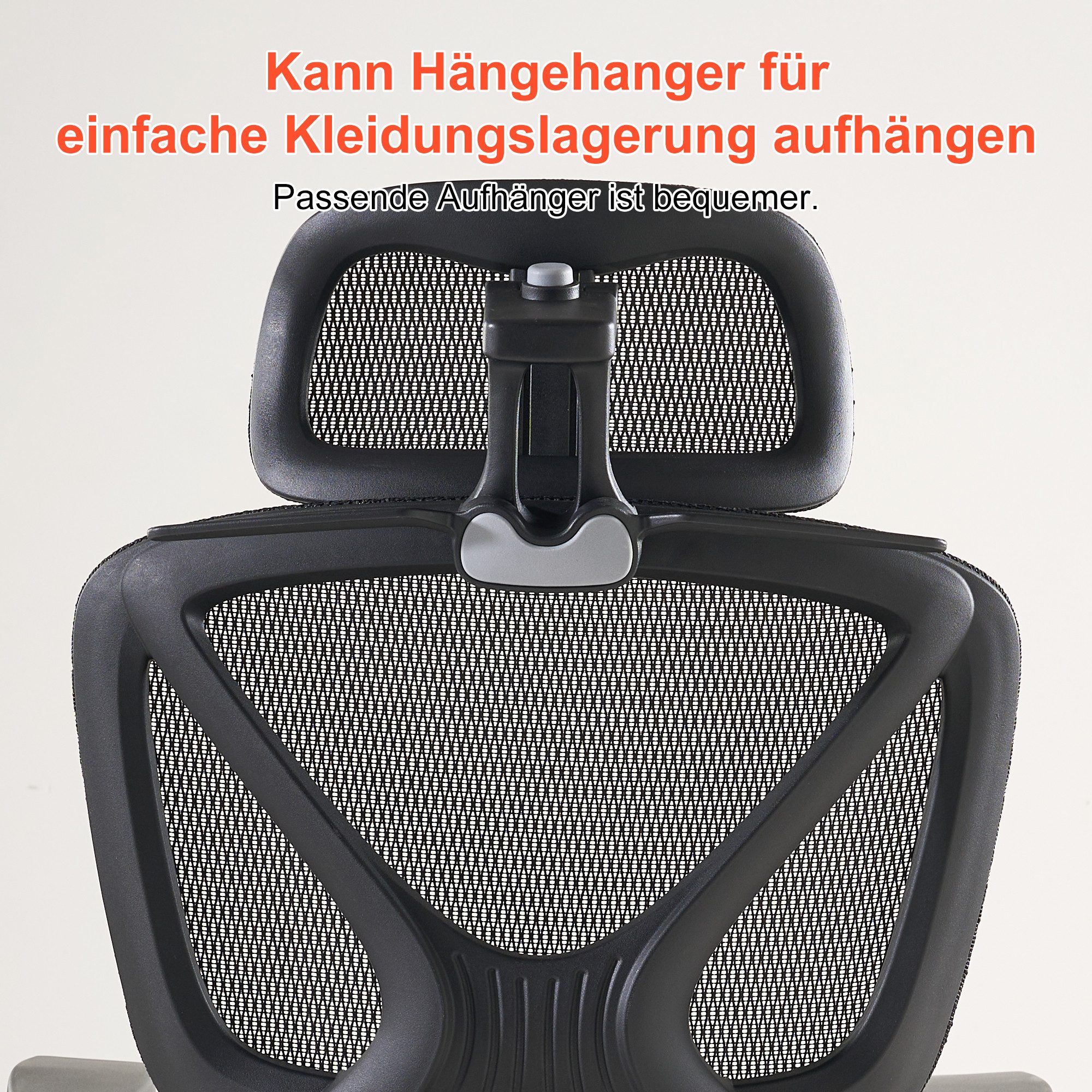 FOXSPORT Bürostuhl, Ergonomischer Premium-Schreibtischstuhl (Computer-Bürostuhl), 4D-Armlehnen, 3D-Kopfstütze, 4D-Lendenstütze, Rückenlehne (90°–135)
