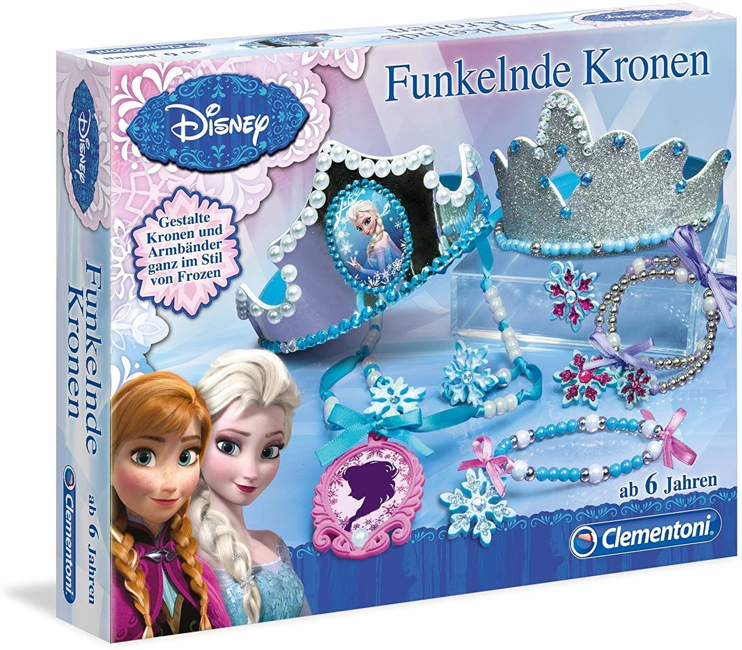 Prinzessin-Kostüm Clementoni Eiskönigin Frozen Kreativset-Funkelnde Kronen Haarschmuck