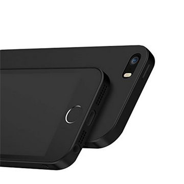 CoolGadget Handyhülle Black Series Handy Hülle für Apple iPhone 5 / 5s / SE 4 Zoll, Edle Silikon Schlicht Robust Schutzhülle für iPhone 5 / 5s / SE Hülle