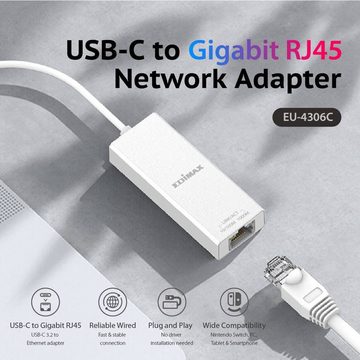 Edimax USB-C® zu Gigabit Ethernet Adapter Netzwerk-Adapter