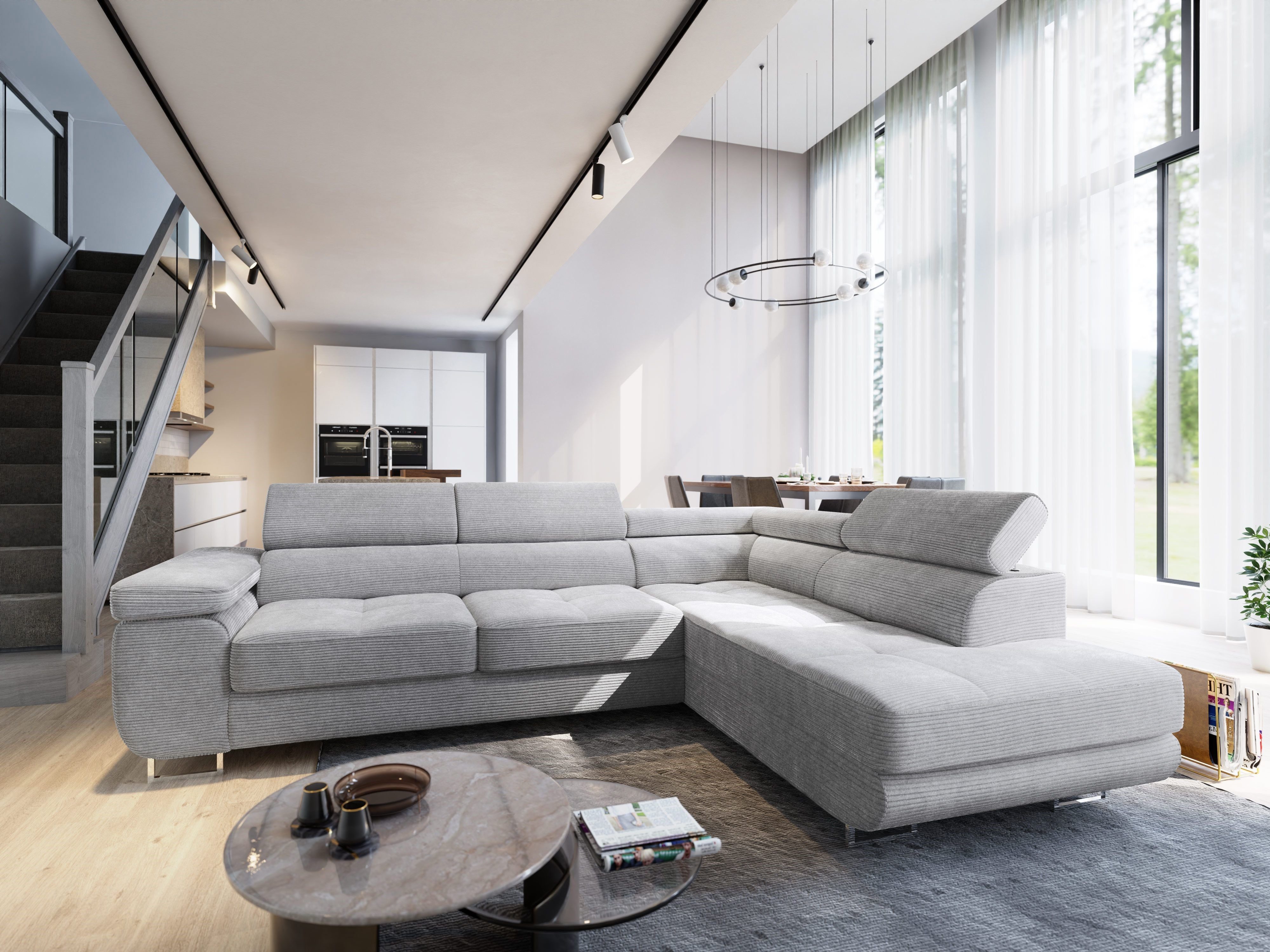 Masseno Ecksofa APIRO mit Schlaffunktion L-Form, günstig online kaufen