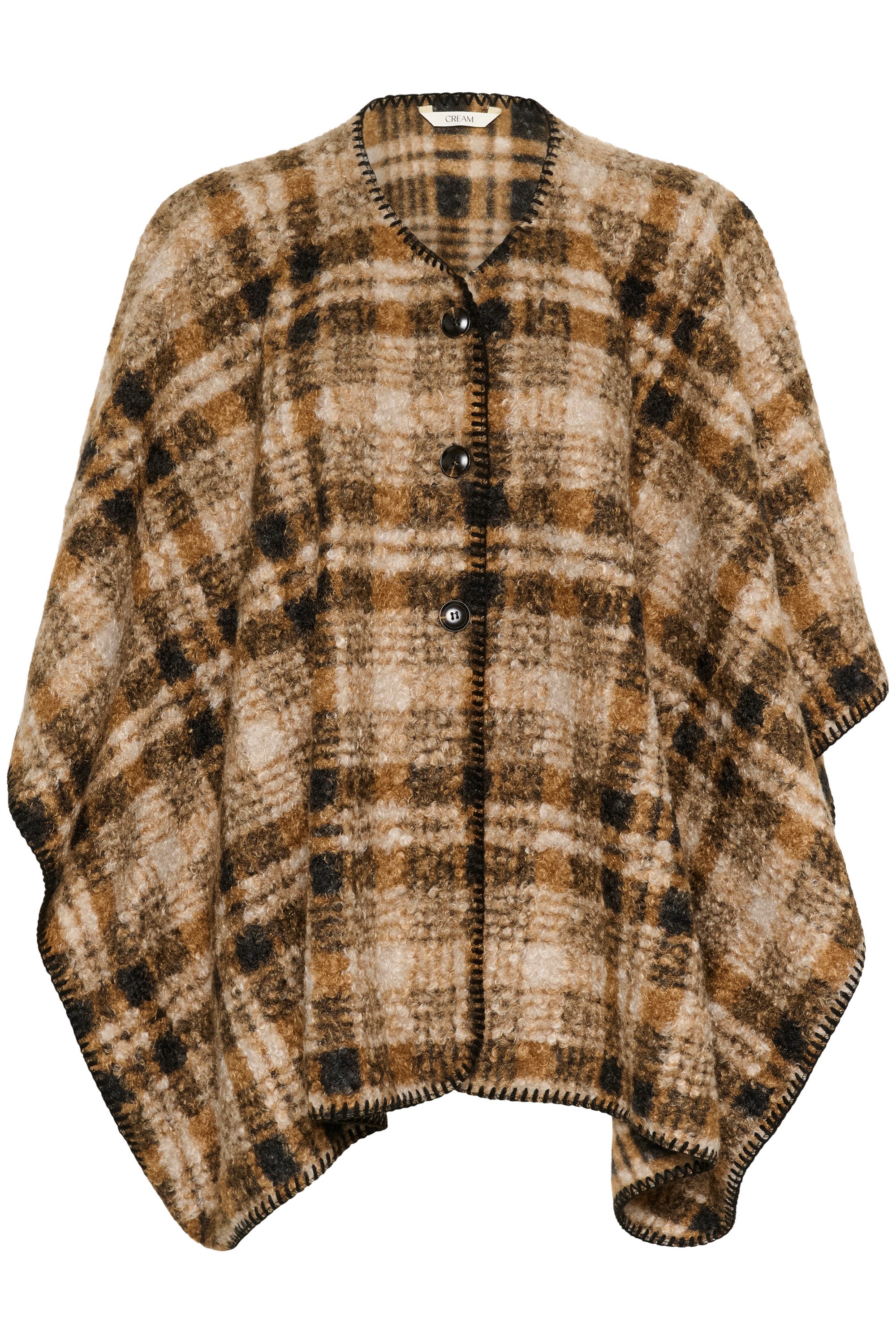 Cream Strickponcho Poncho CROms