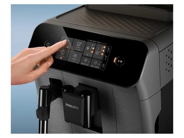 Philips Kaffeevollautomat Series 800 EP0824/00 Mattschwarz Milchaufschäumer, Doppelte Tasse, Espresso, Kaffee, Automatische Entkalkung