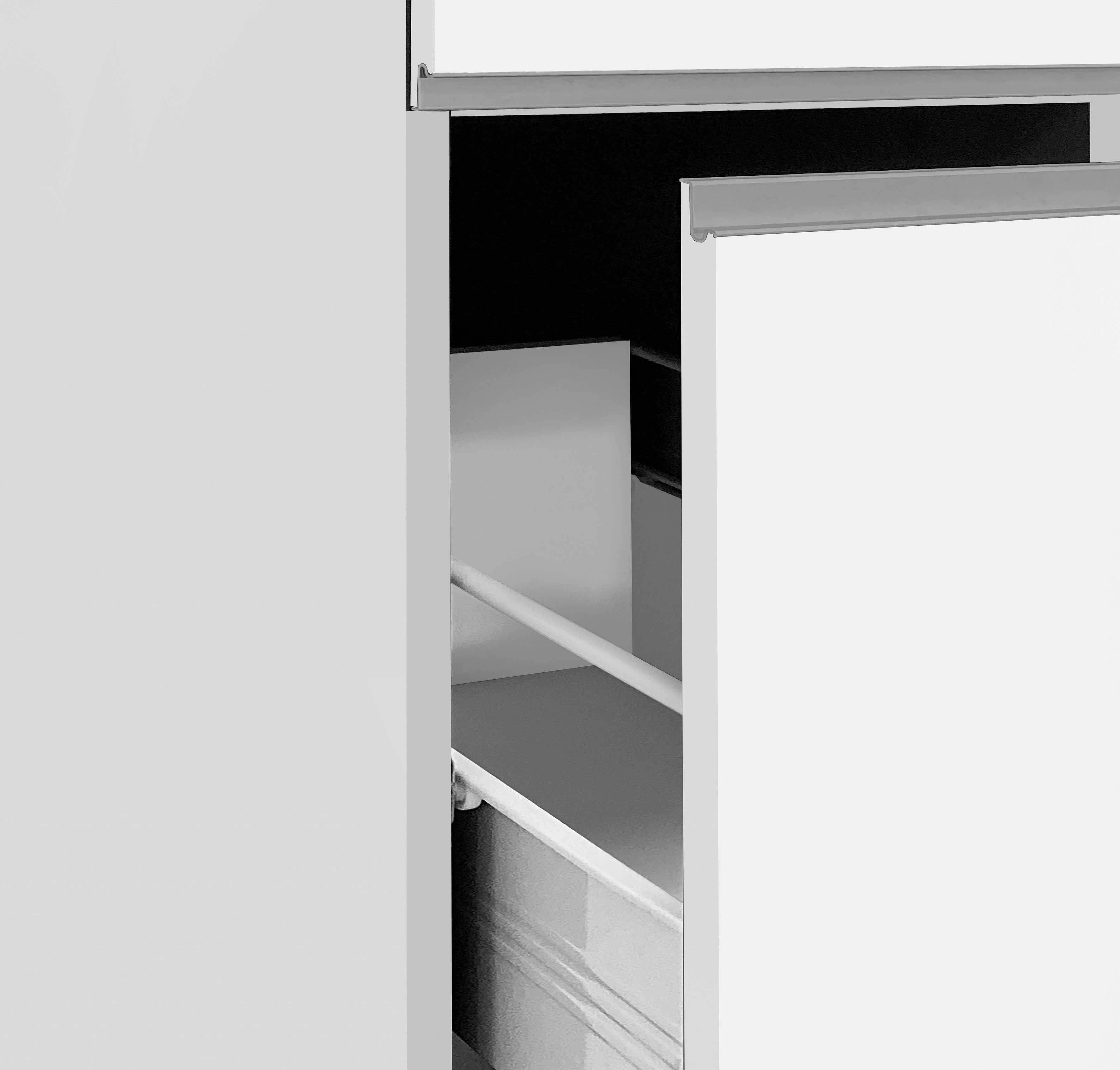KOCHSTATION Küche KS-Sole Küchenschrank-Set, Breite 90 cm,Umbau-und Apothekerschrank im Set