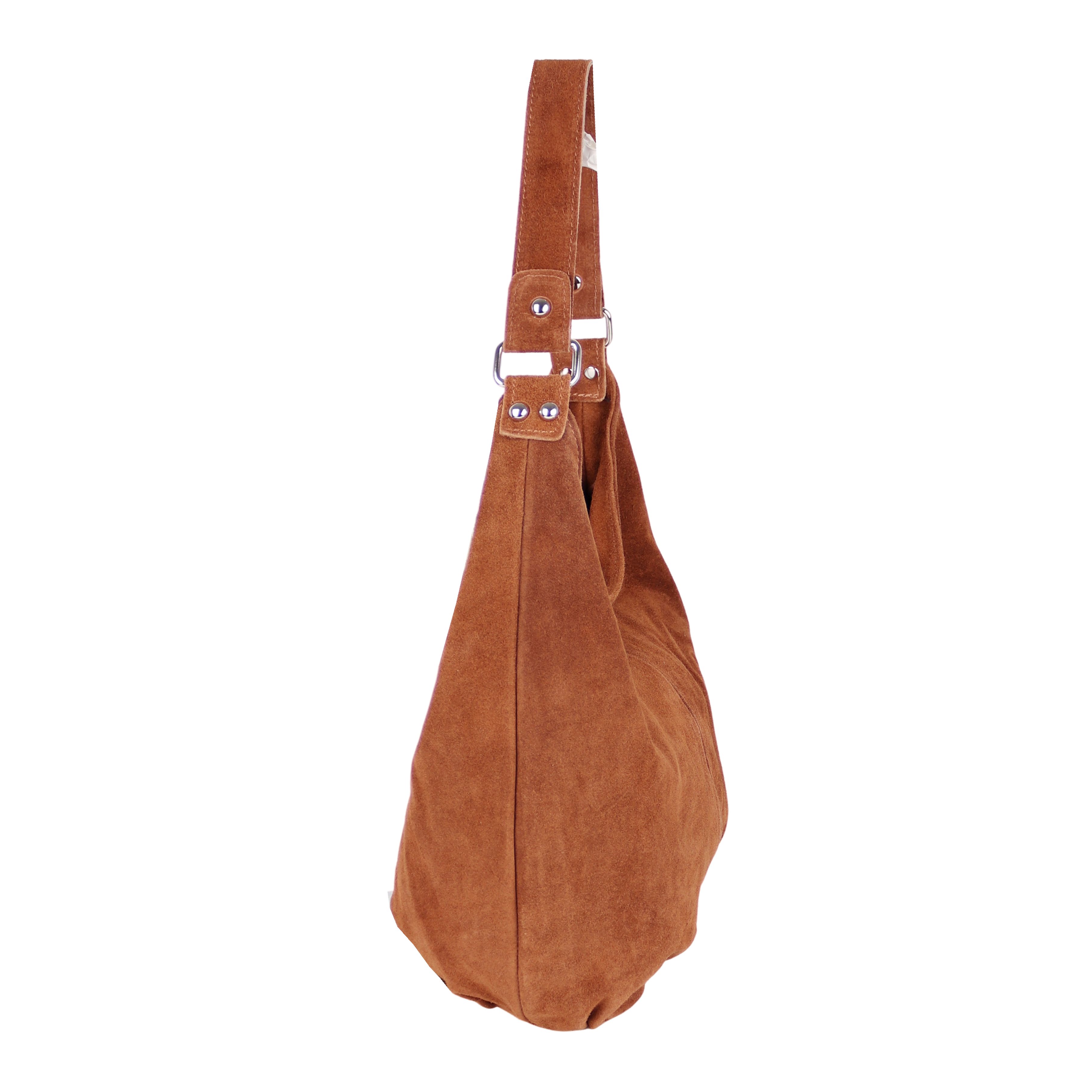 MIRROSI Beuteltasche aus Echtleder, Wildleder Made in Italy