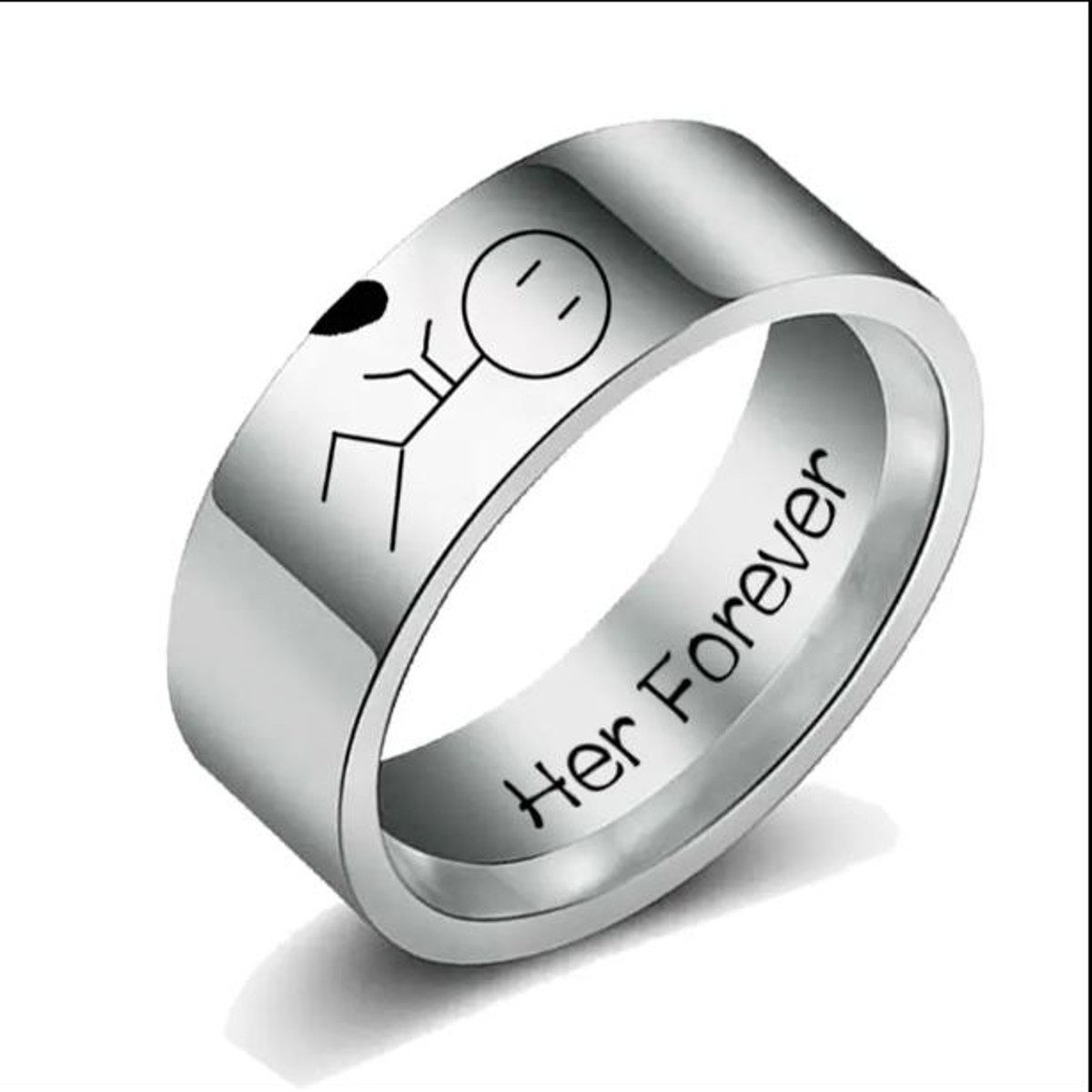 KARMA Edelstahlketten-Set Partnerketten Partnerschmuck Halsketten Ringe Paare (Geschenk für Ihn & Sie, 4-tlg., Paarschmuck Verlobung Hochzeit Geburtstag), Ketten Edelstahl Herz Pärchenschmuck Liebe