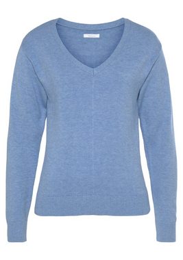 Tamaris V-Ausschnitt-Pullover mit Frontbiese