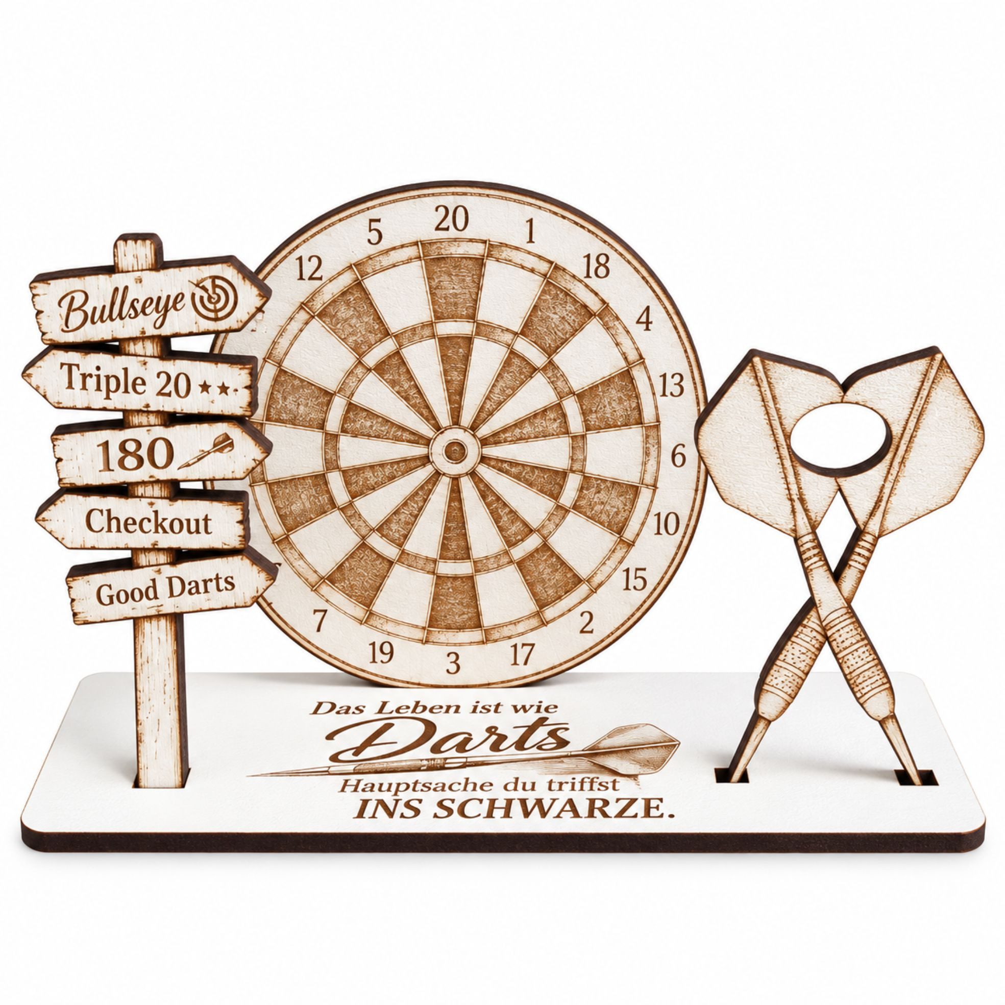 Dekolando Geschenkkarte Dart Geldgeschenk Geschenkidee für Dartspieler 14x9cm