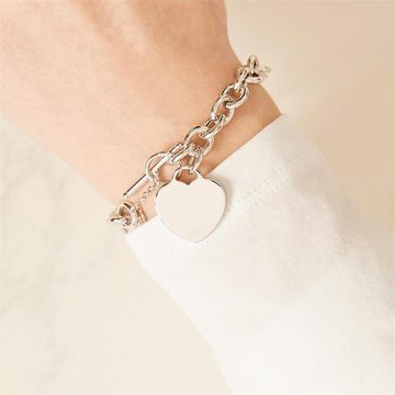 Unique Silberarmband Hochwertiges Armband Silber mit Herzanhänger SB0087