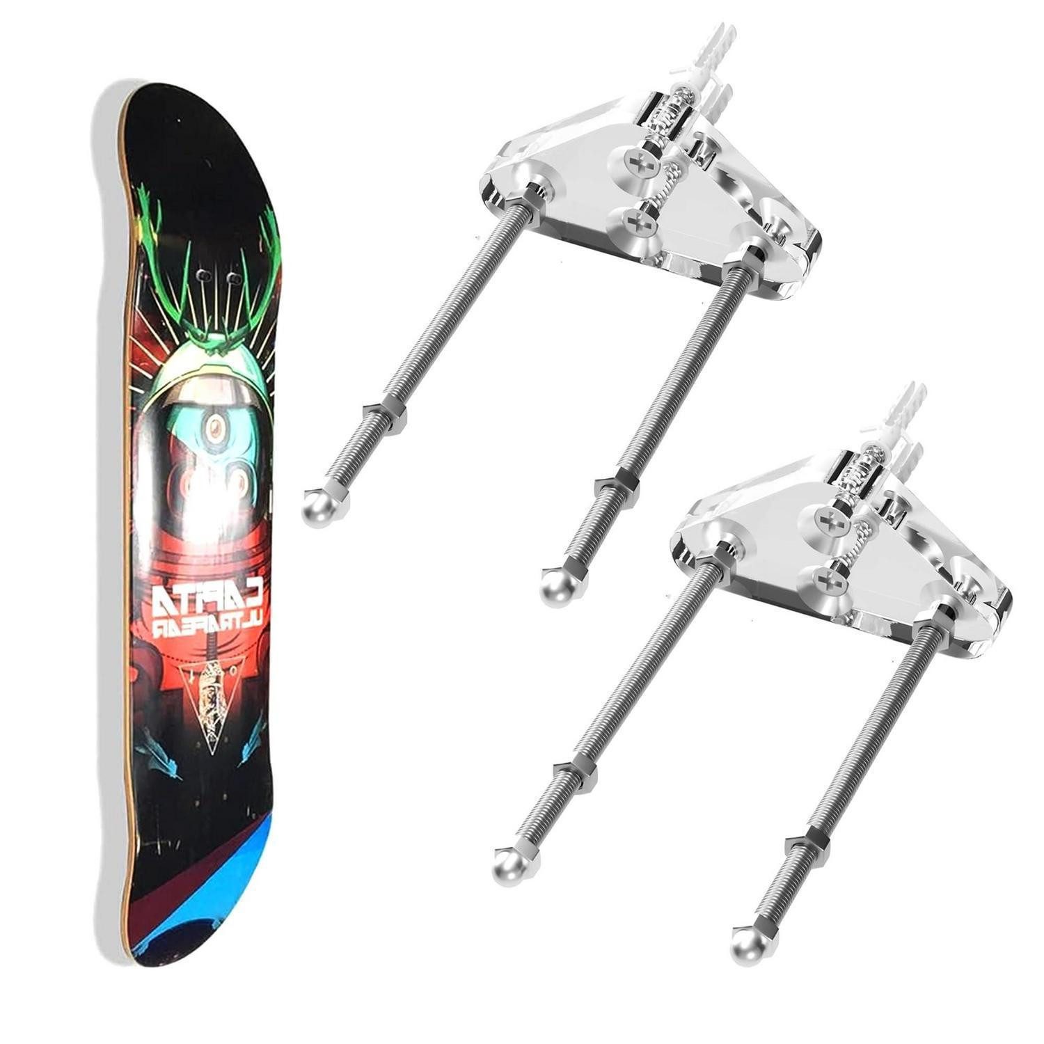 LuxusKollektion Longboard Skateboard Wandhalterung Acryl Transparent 2 Stk (2-St)