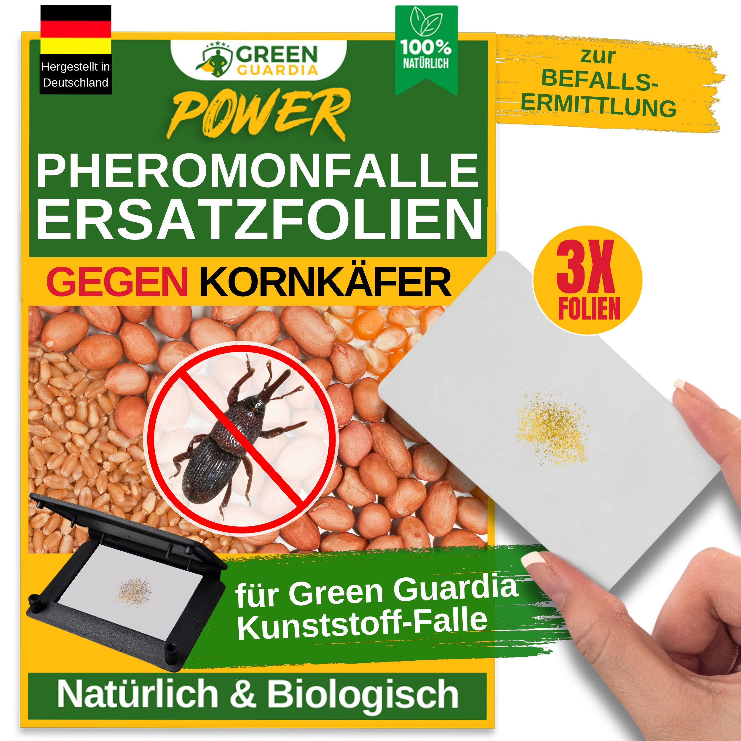 Insektenfalle Pheromon-Lockstoff Ersatzfolien für Klebefallen (3x Stück)