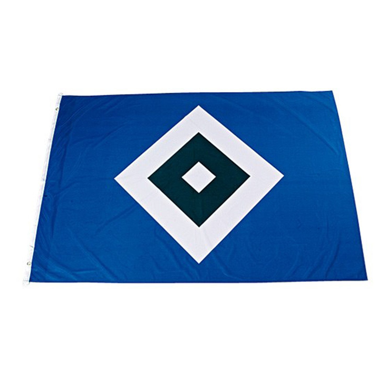 Hamburger SV Fahne HSV Hissfahne Raute 150x200 cm, mit Metallösen