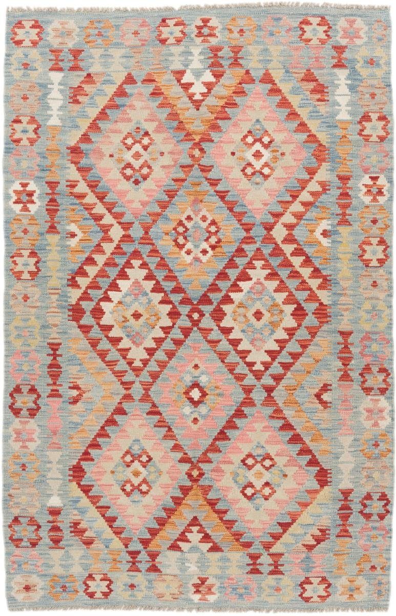 Orientteppich Kelim Afghan 127x195 Handgewebter Orientteppich, Nain Trading, rechteckig, Höhe: 3 mm