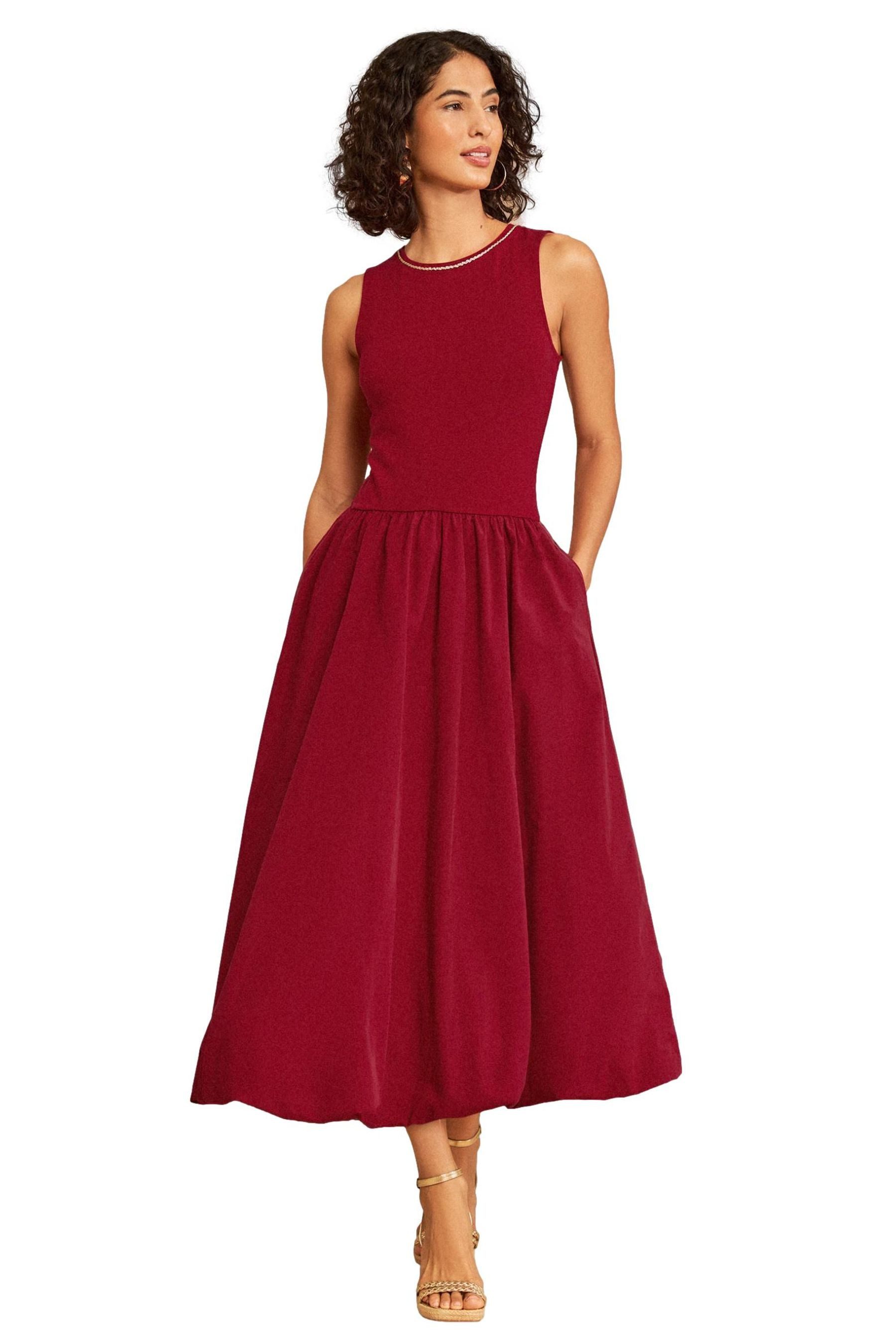 Love & Roses Midikleid Love & Roses 2-in-1-Midikleid Ballonkleid (1-tlg)