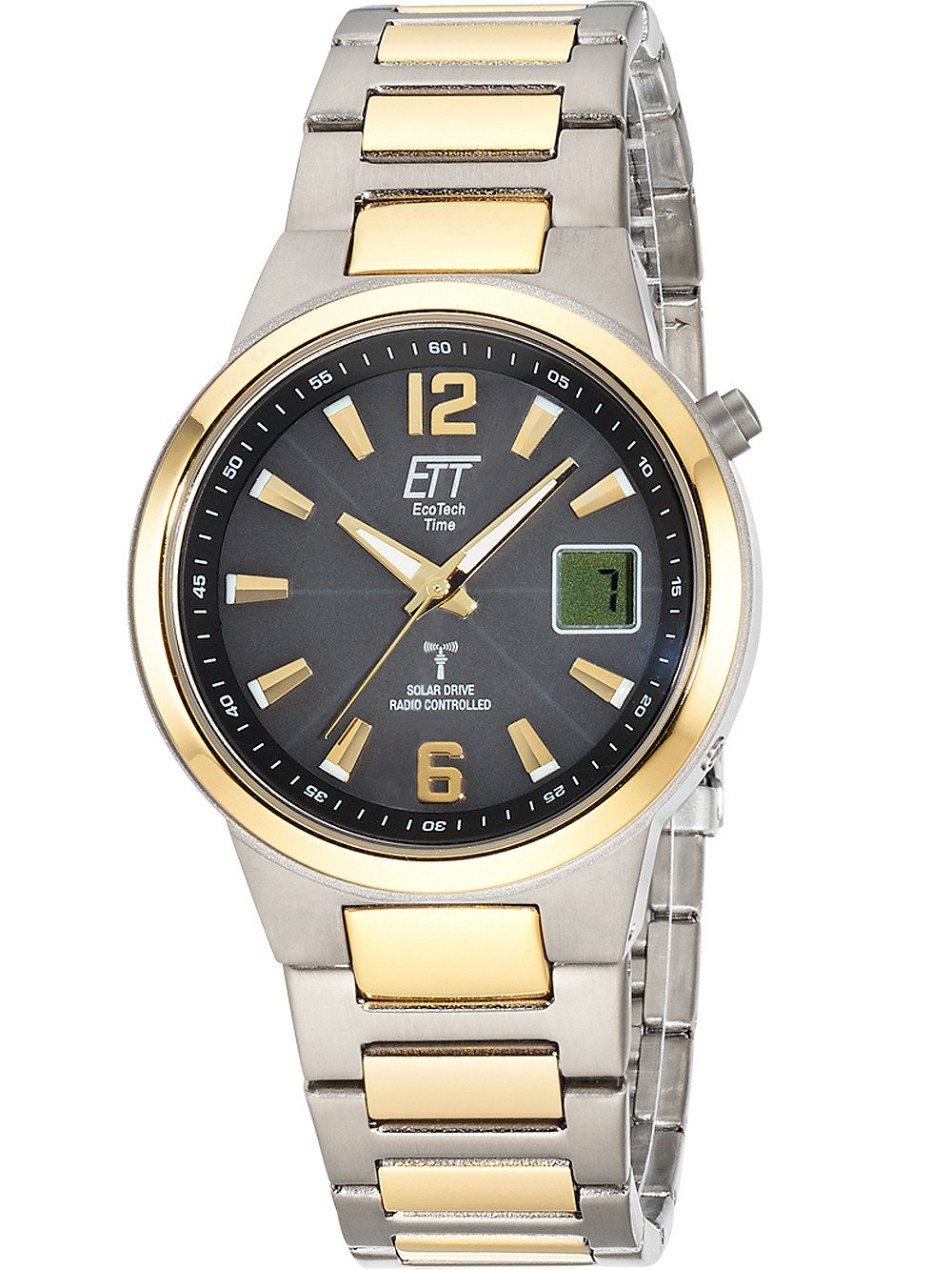 Quarzuhr ETT EGT-11468-21M Solar Drive Funkuhr Everest II Titan Herrenuhr 41mm ETT EGT-11468-21M Solar Drive Funkuhr Everest II Titan Herrenuhr 41mm 5ATM