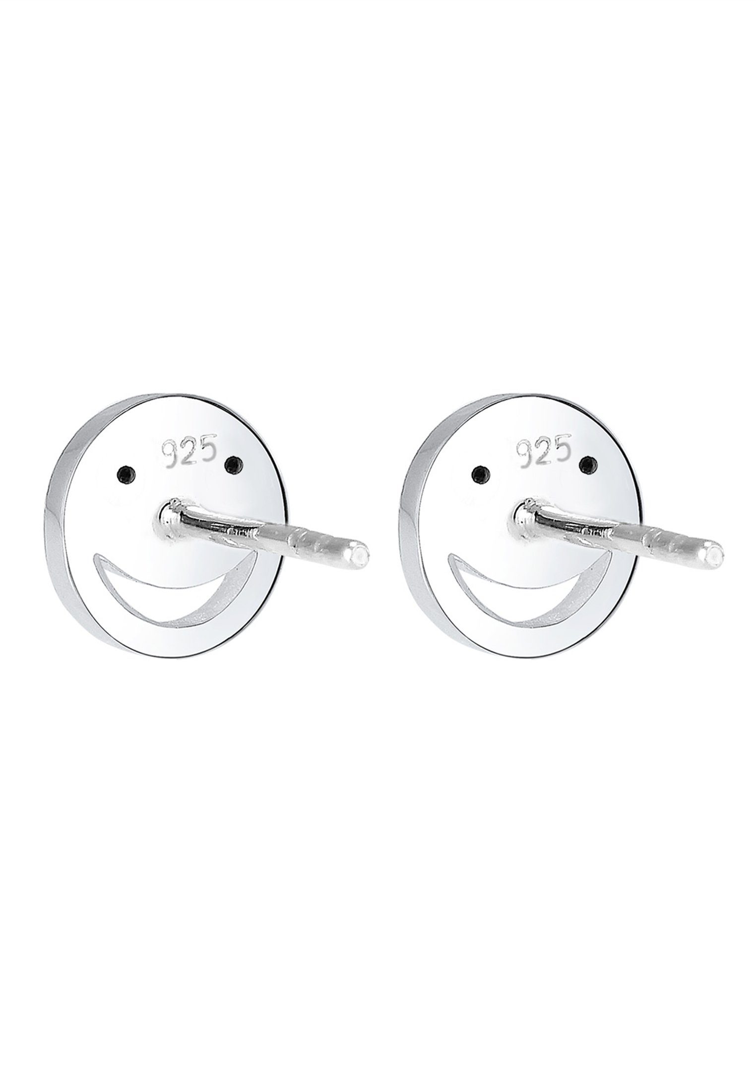 5. Bild von Elli Paar Ohrstecker Smiley Face Emoji Kristalle 925 Silber