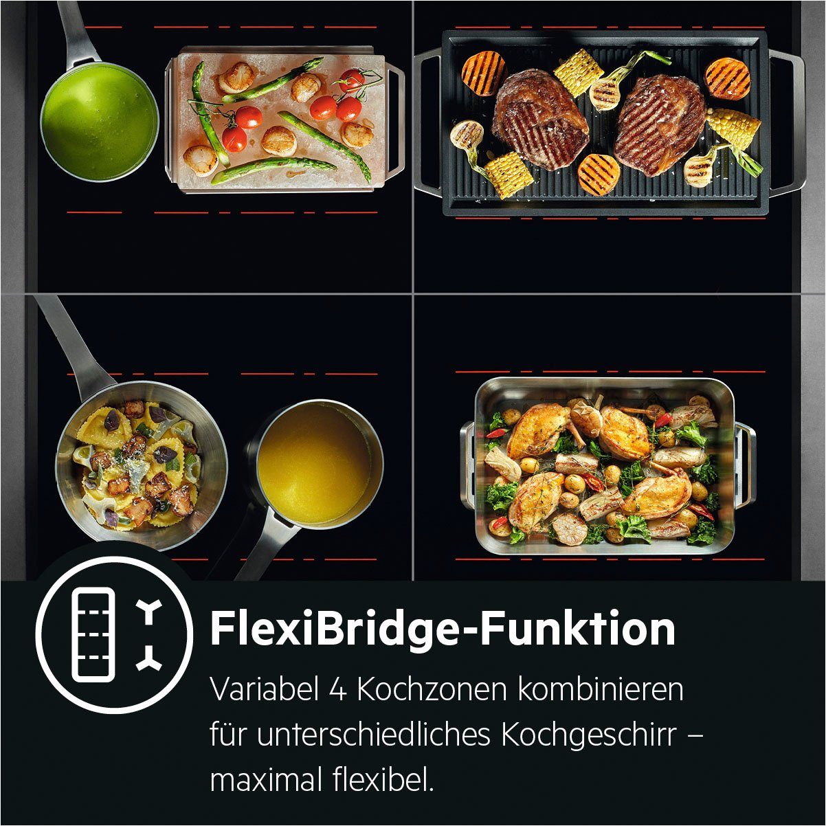 AEG Flex-Induktions-Kochfeld Serie 6000 949597981 IKE8547SXB