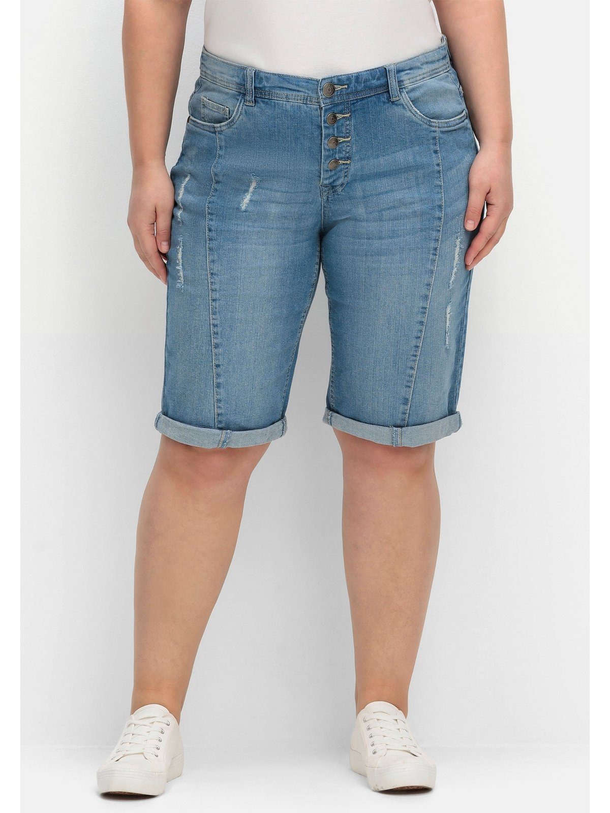 Sheego Jeansbermudas Große Größen mit Stretch-Anteil
