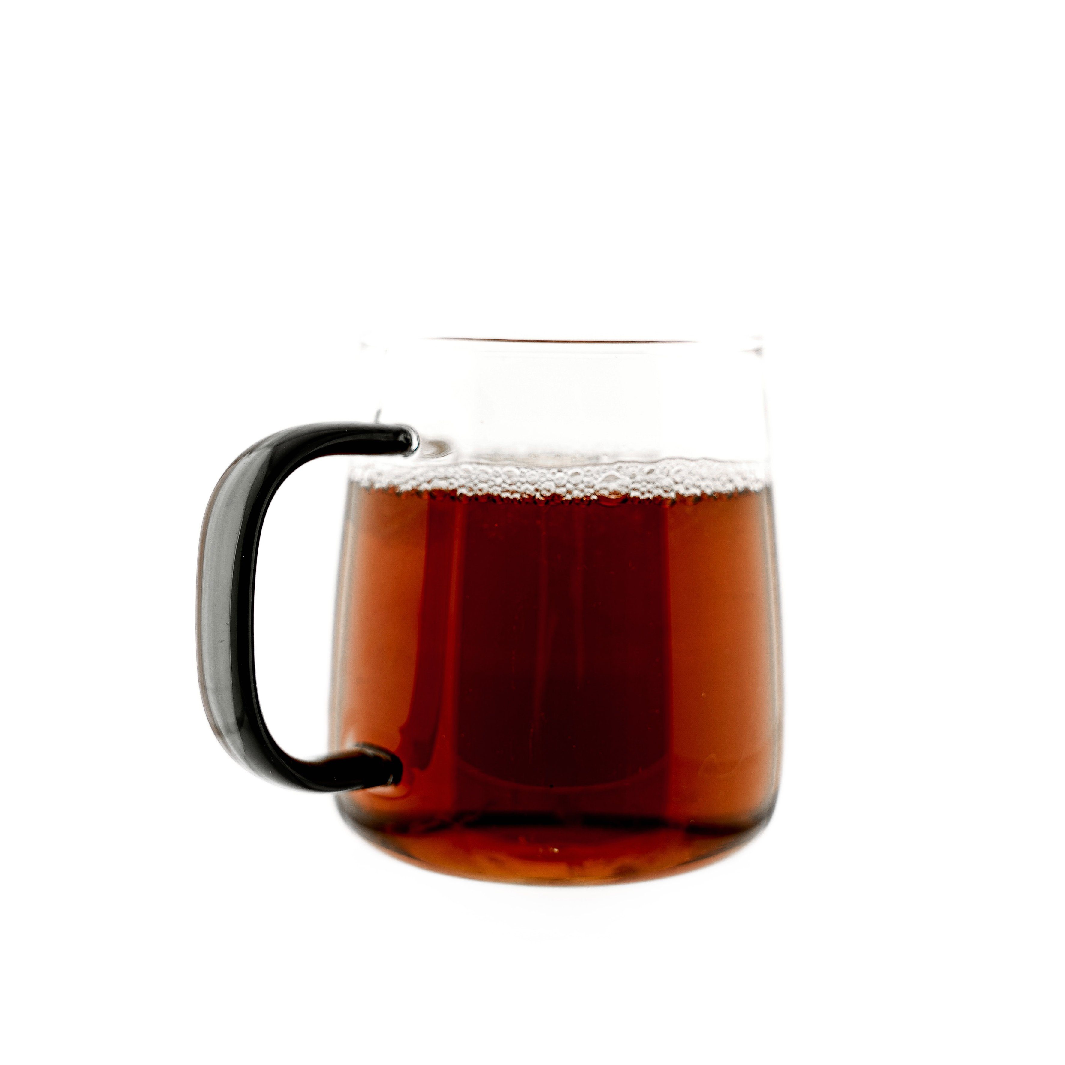 Almina Glas 4er Glas Set mit Henkel aus Hochwertigem Brosilikatglas 520 ml, 4-tlg. – Bild 4 von 5
