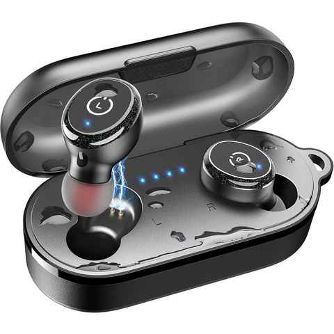 TOZO Bluetooth 5.3 Kabellos Sport IPX8 Wasserdicht In-Ear-Kopfhörer (Wasserdichte Ohrhörer mit stabiler Verbindung und tragbarer Ladehülle., mit kabellosem Ladecase Mikrofon Premium Sound Bass)