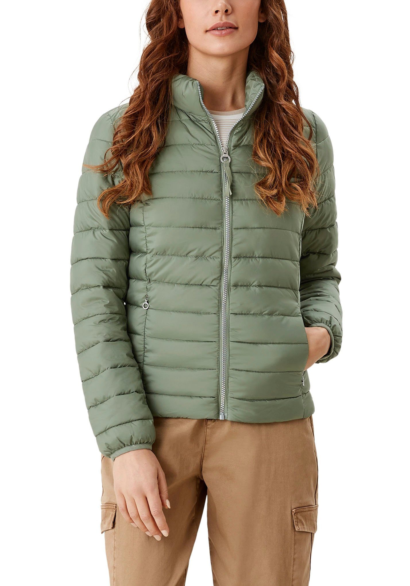 Funktionsjacke Leichte Jacke mit Steppung und Stehkragen