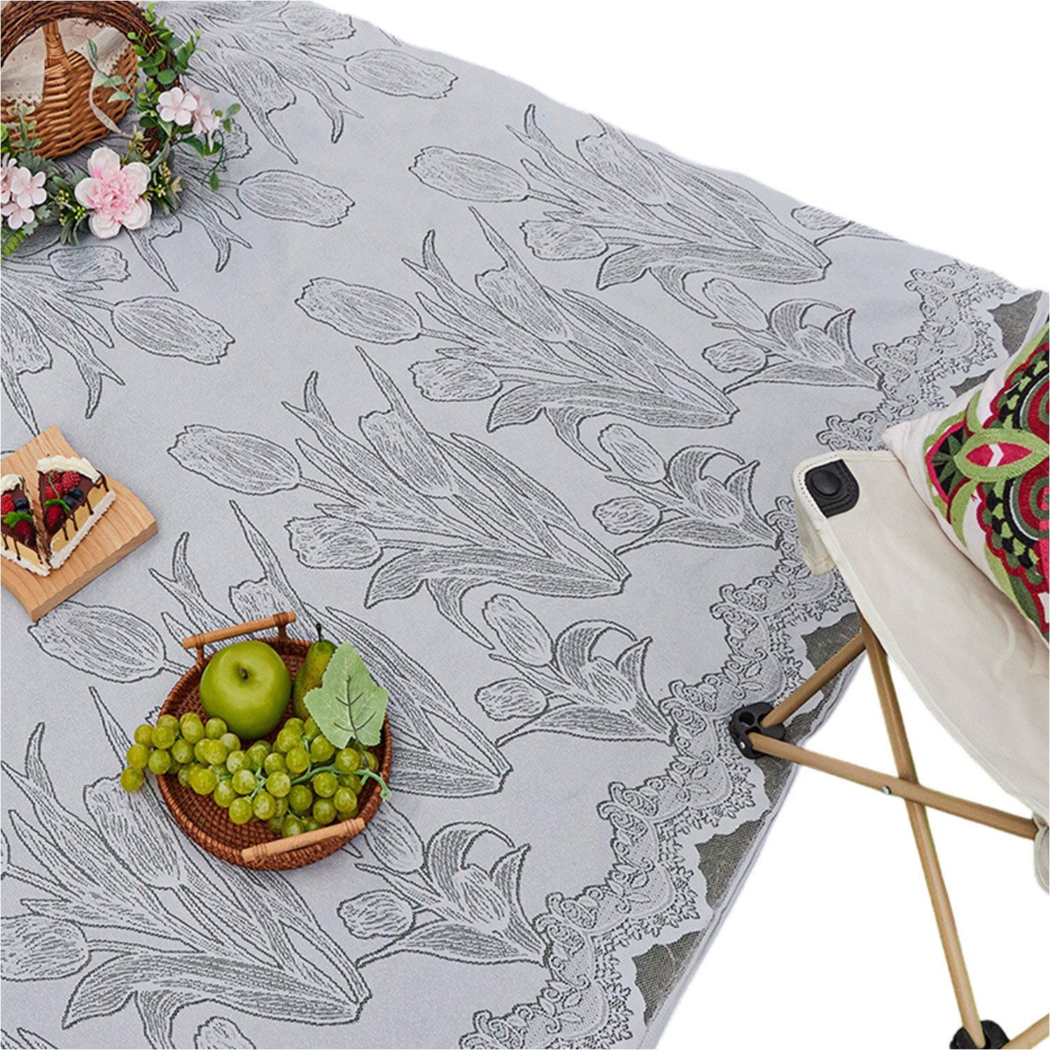 Picknickdecke Picknickmatte für den Außenbereich, hohle Campingdecke aus Spitze, Refttenw