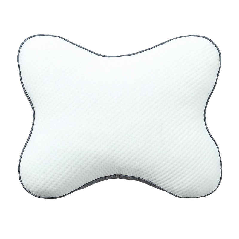 Nackenstützkissen RIBECO Nackenstützkissen Butterfly Pillow, RIBECO, Füllung: Memory Schaum, Bezug: 100% Polyester, jeder Schlaftyp, Kopfkisse, stützend, Bauchschläfer, Rückenschläfer, Seitenschläfer