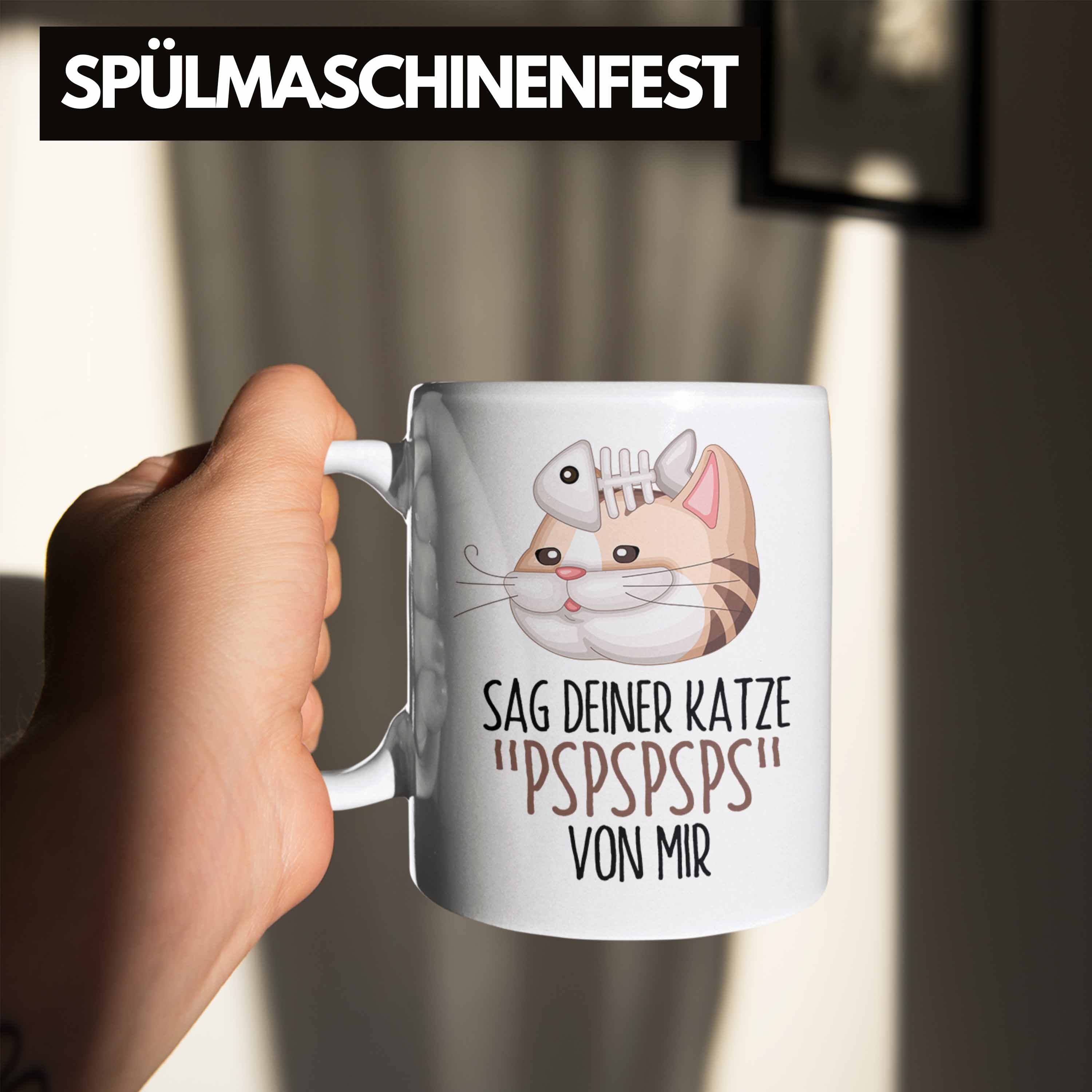 Mir Deiner Pspspsps Katzen-Besitz für Weiss Tasse Tasse Geschenkidee Katze Von Sag Trendation