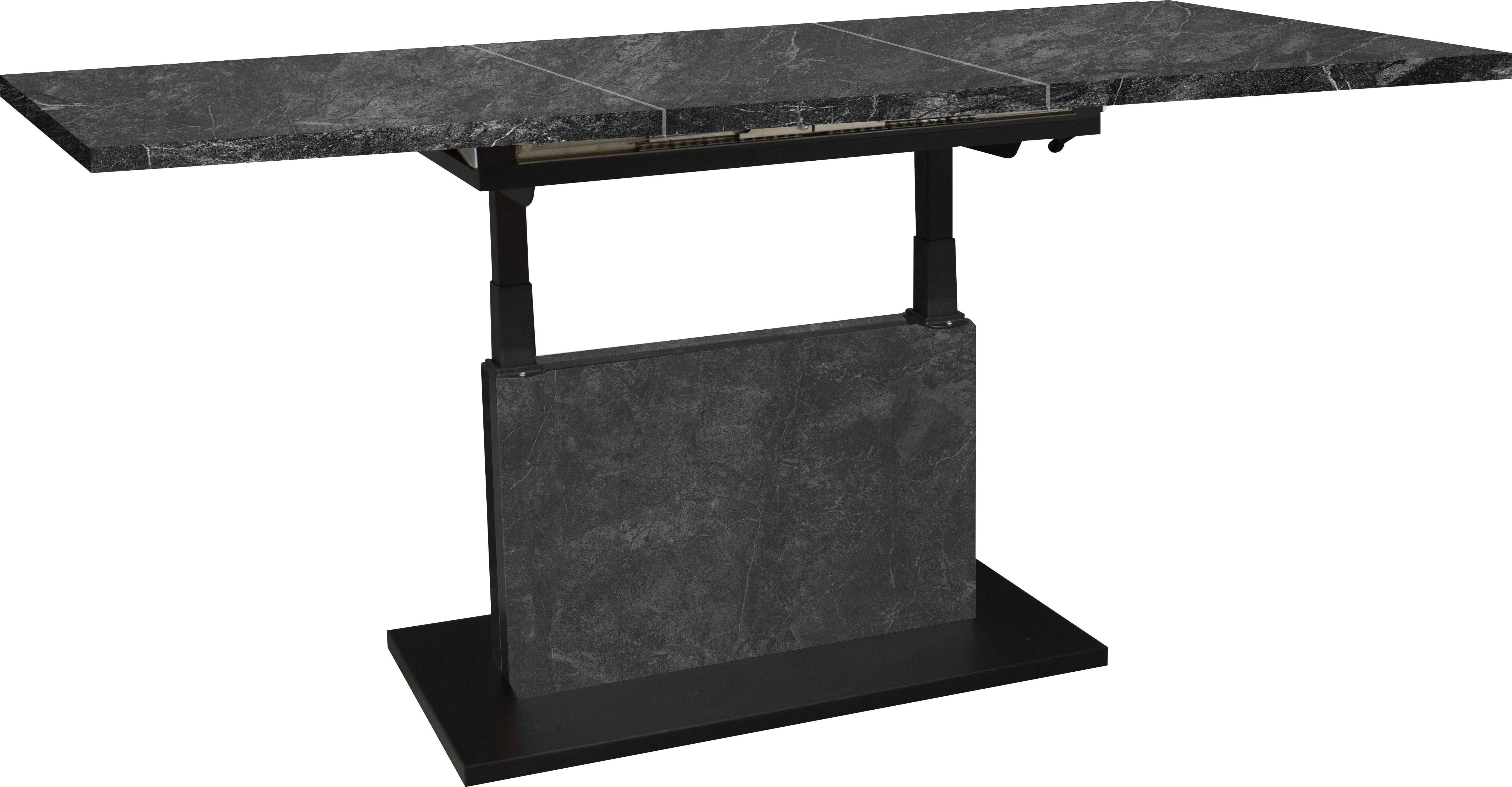 Mäusbacher Couchtisch Lift Couchtisch, höhenverstellbar 56-75cm, Breite Tischplatte 120-160cm, Metallgestell