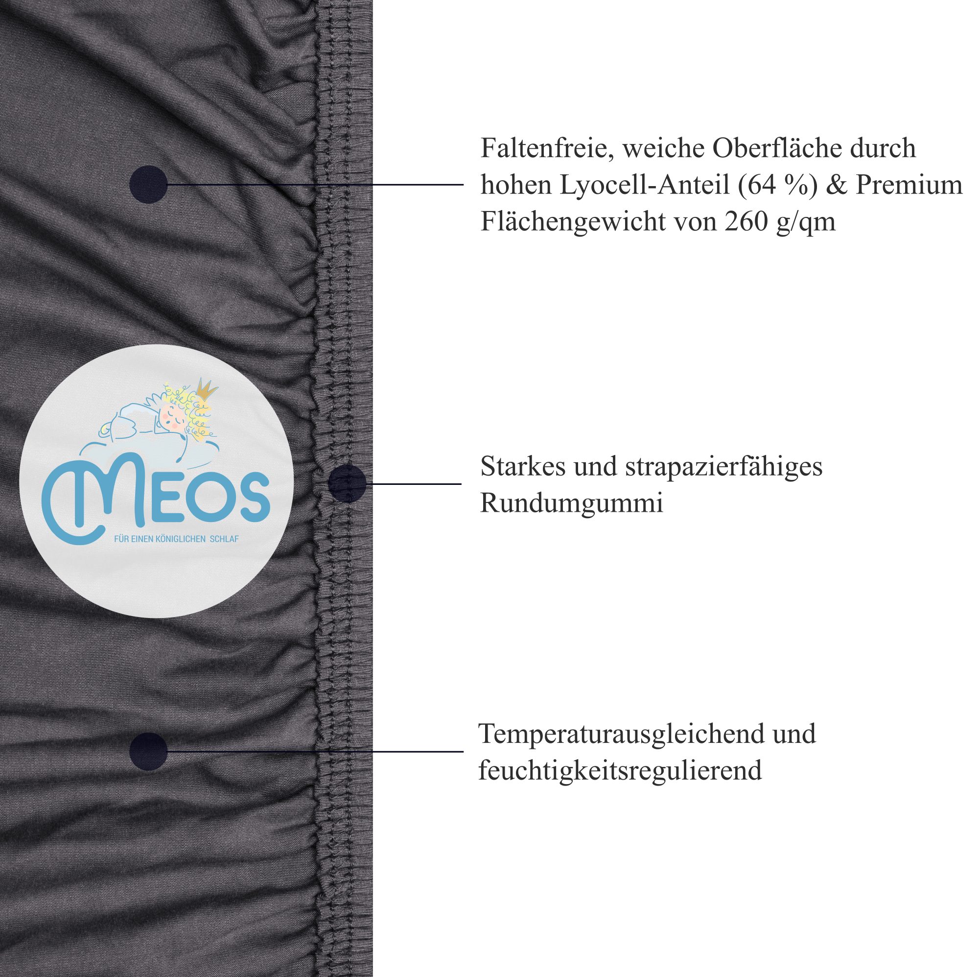 Meos Spannbettlaken Premium Spannbetttuch, Lyocell, Gummizug: günstig online kaufen