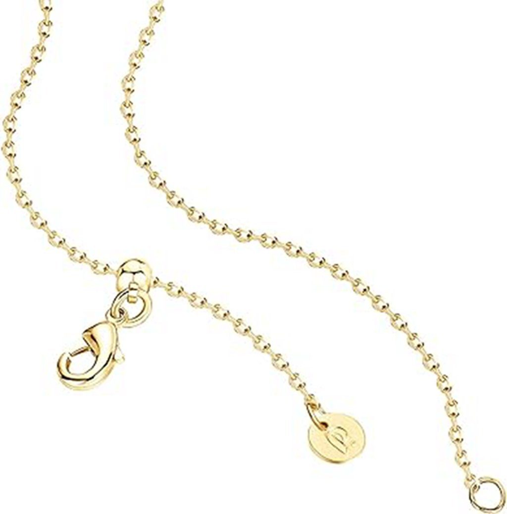 romantische Frauen Gold WaKuKa Charm-Kette für Herz-Zirkon-Anhänger-Halskette, Halskette